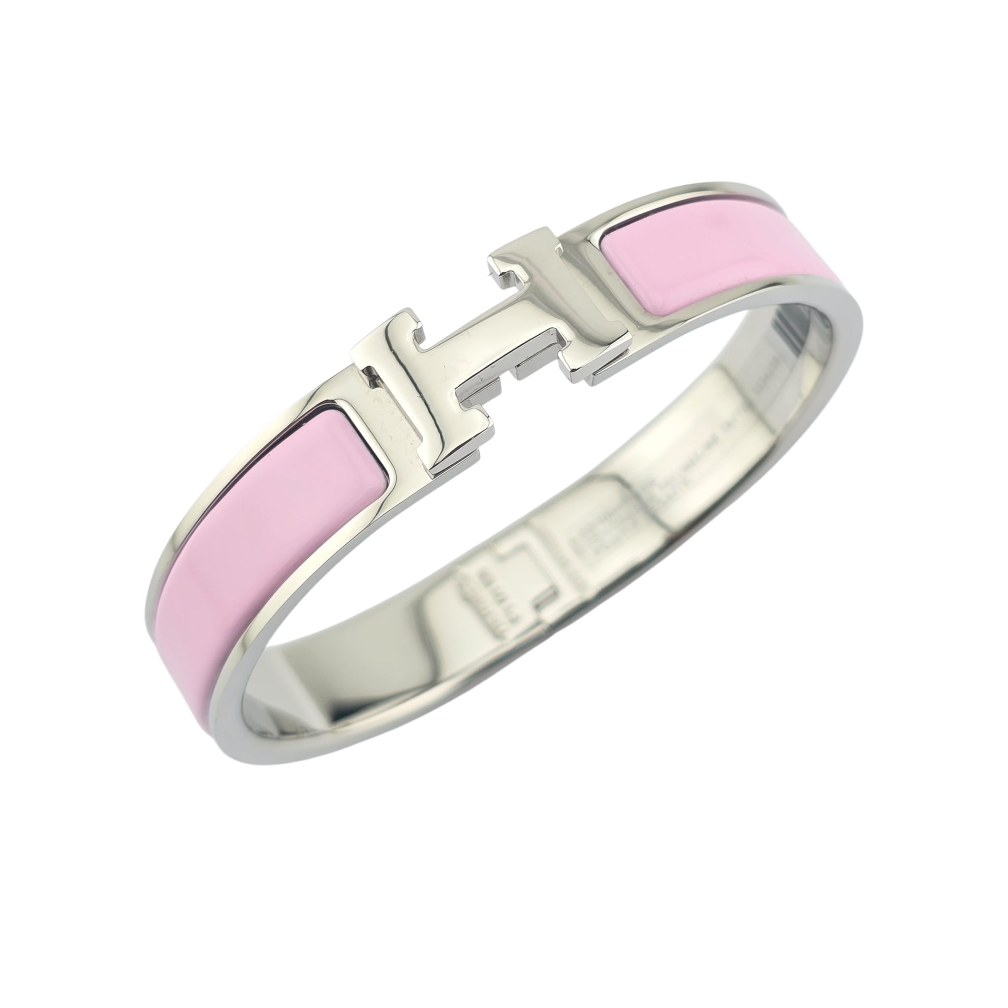 Hermes Clic H Bracelet Pink Palladium GM