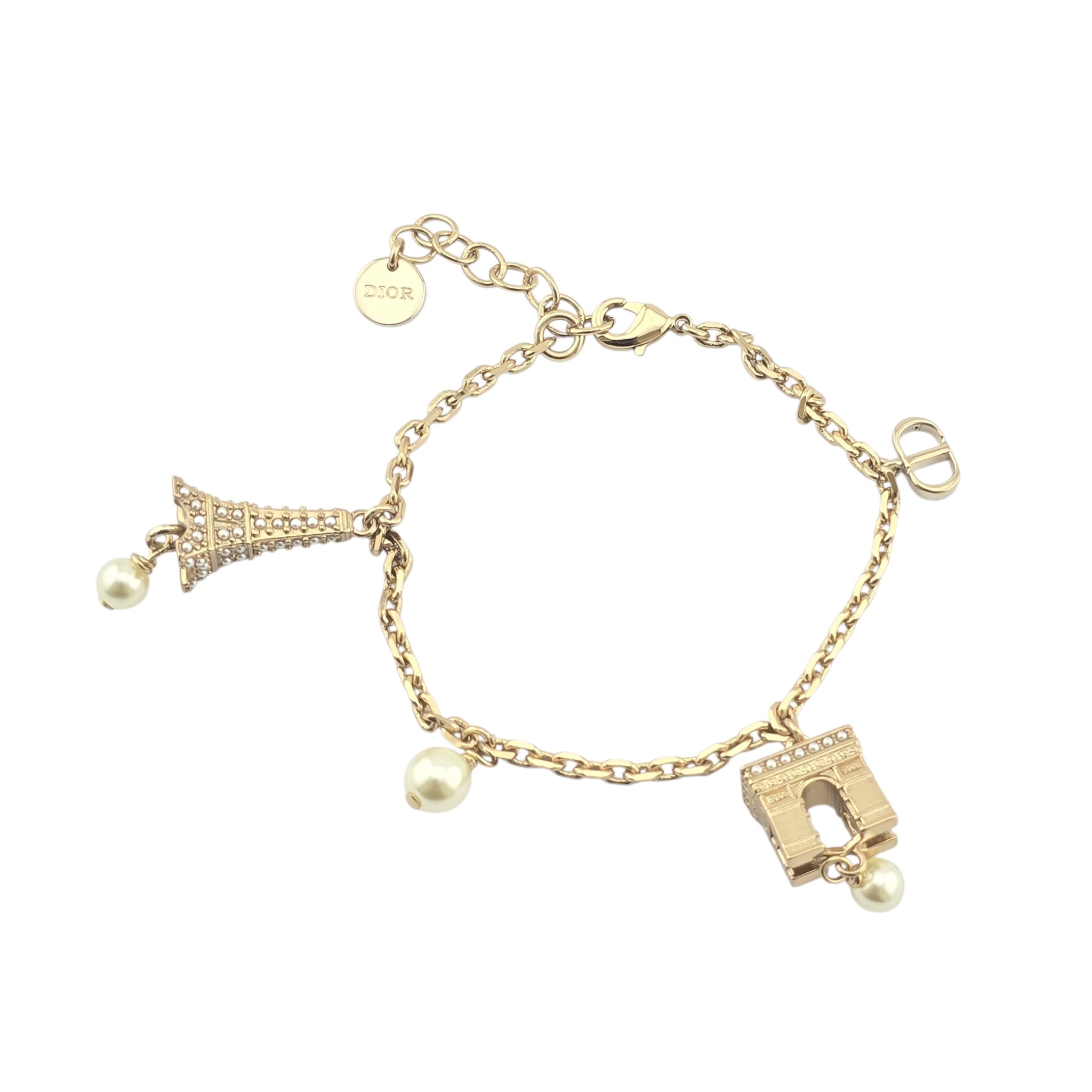 Christian Dior CD Plan De Paris Gold Bracelet