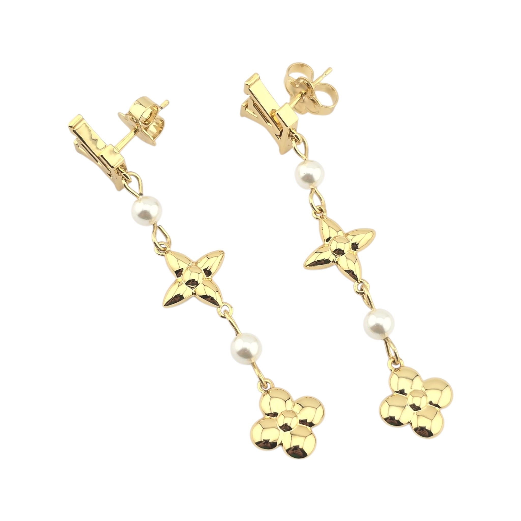 Louis Vuitton LV Louisa Gold Earrings LOUIS VUITTON