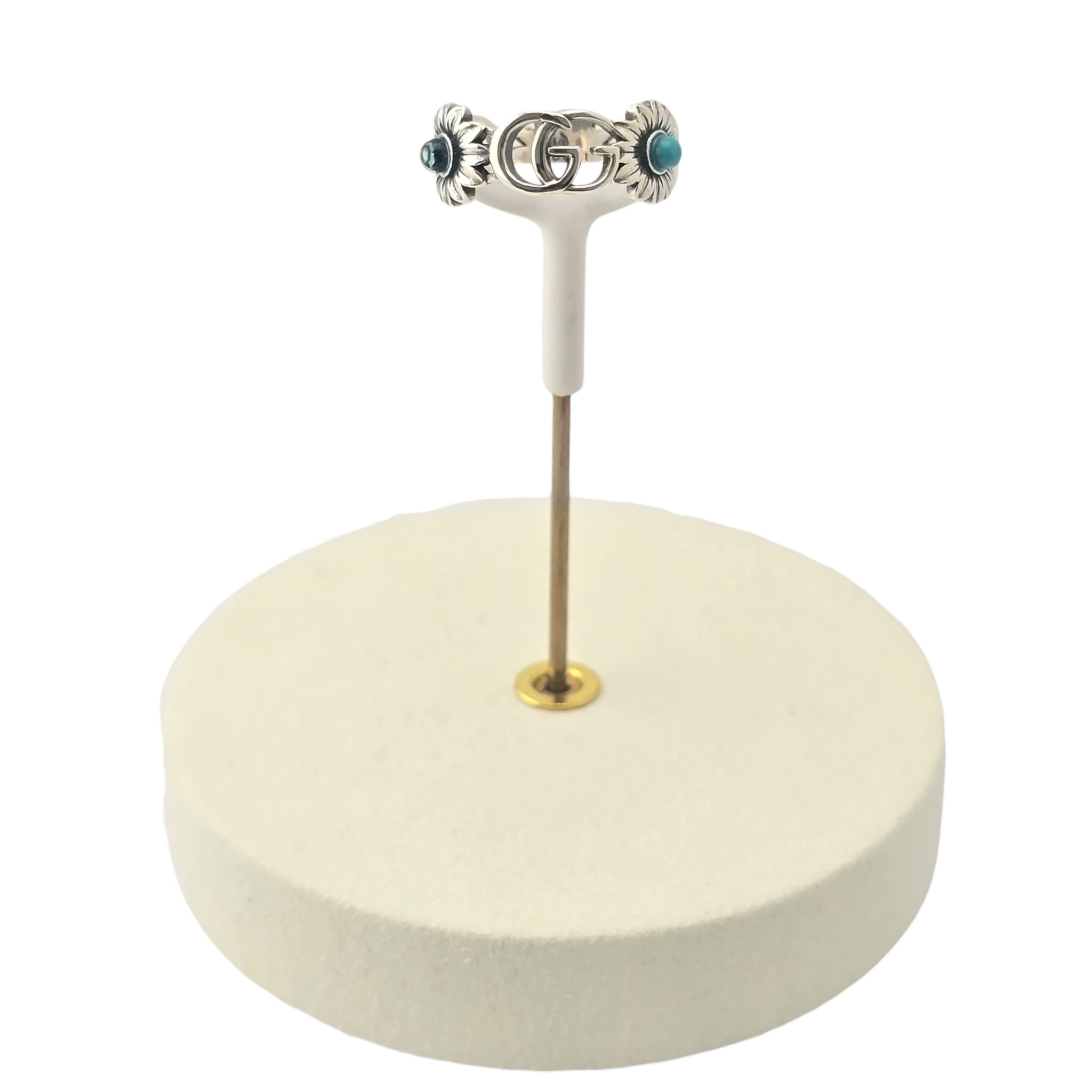 GUCCI GG Marmont Mother of Pearl Silver Ring GUCCI