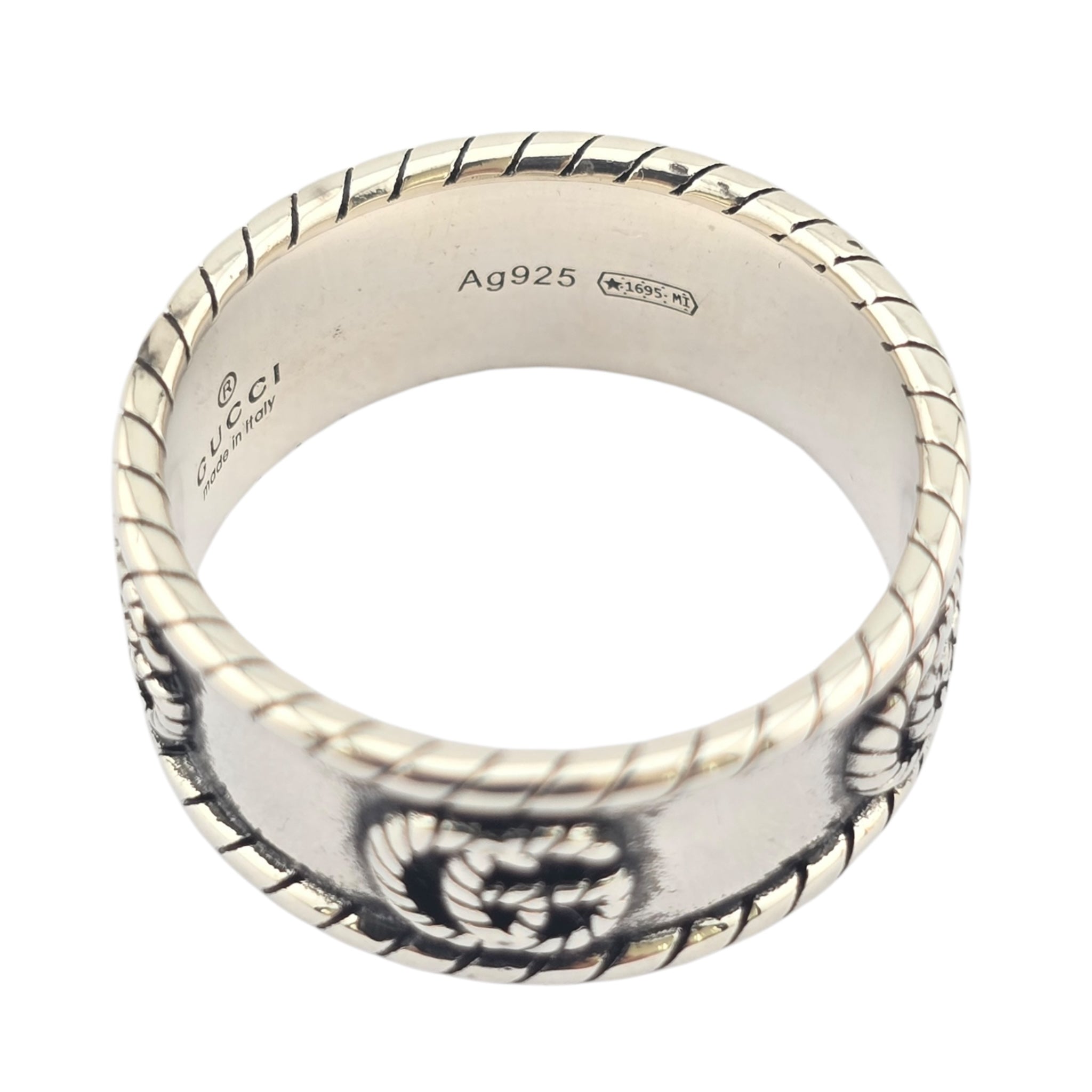 GUCCI GG Marmont Double G Sterling Silver Ring GUCCI
