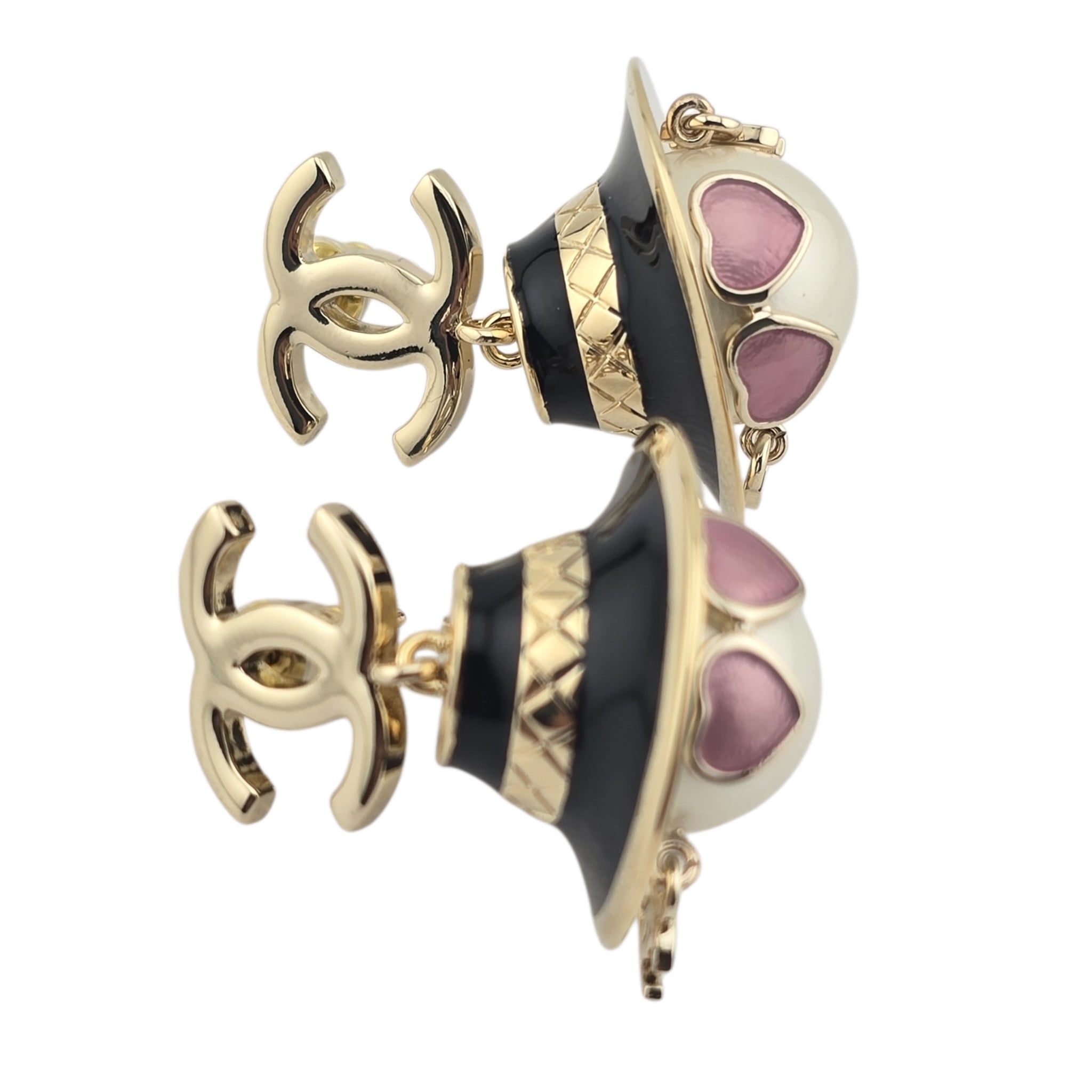 Chanel CC Robot Gabrielle Doll Black Earrings 25B CHANEL