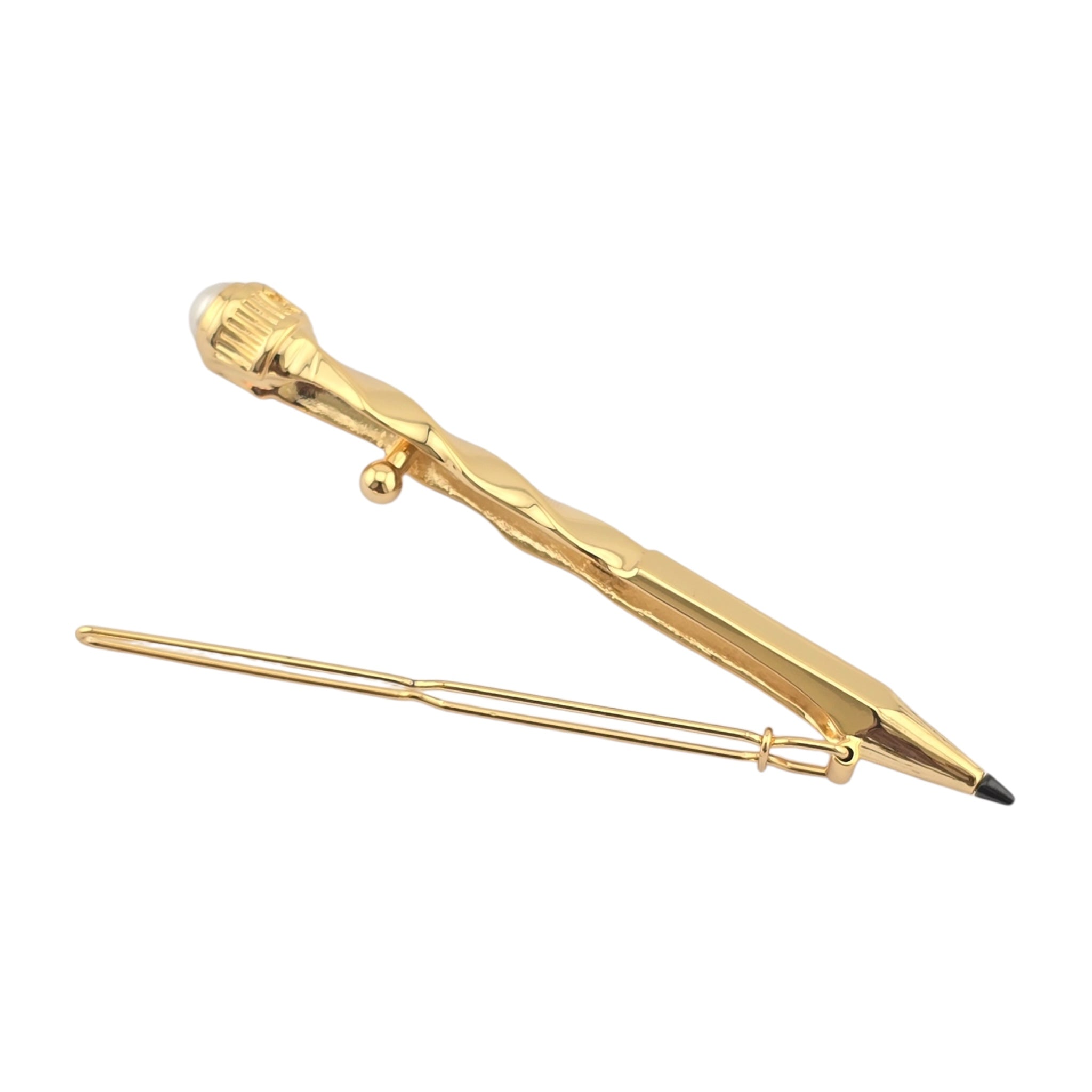 Chanel CC Gold Pencil Hair Clip Barrette 2025 CHANEL