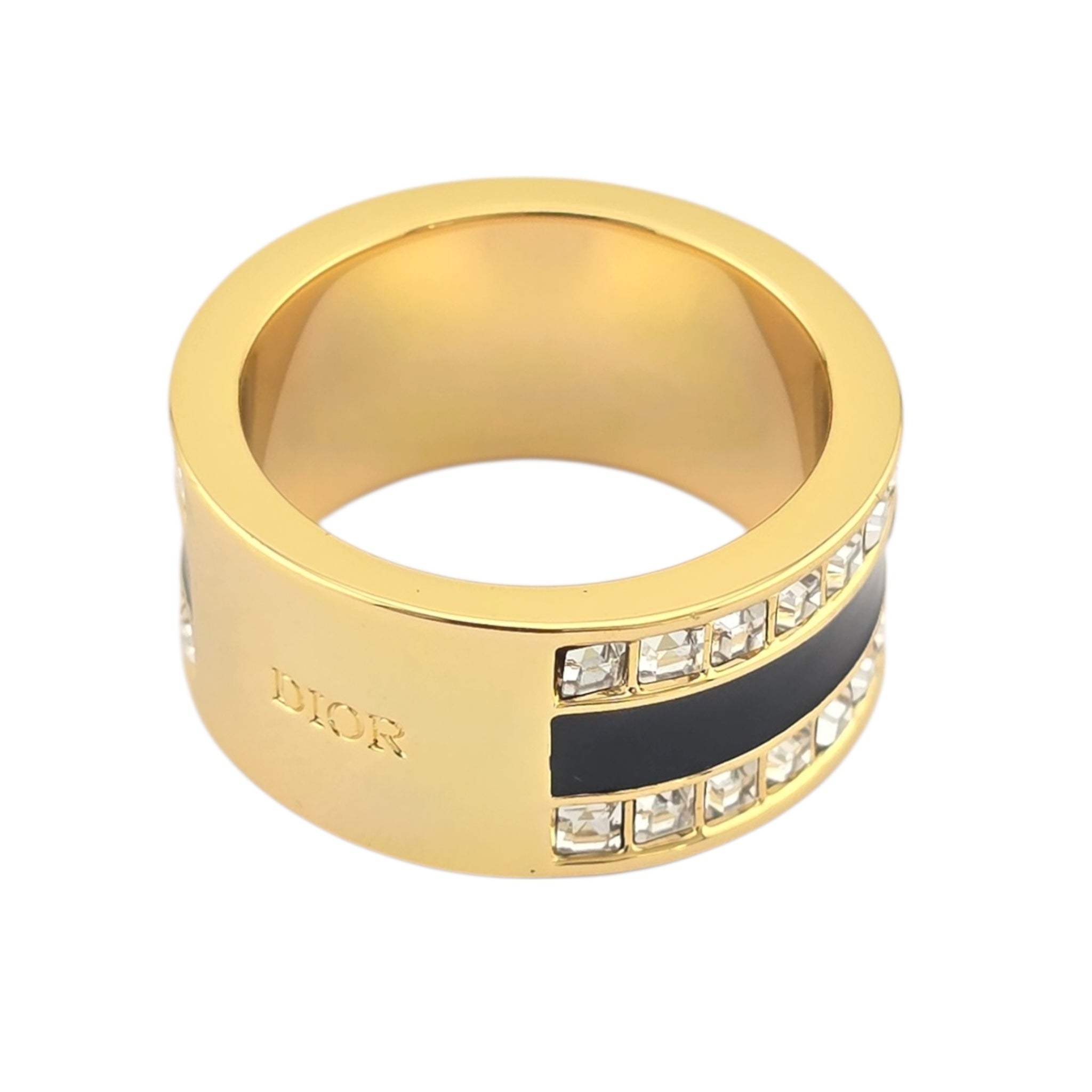 Christian Dior Night Code Black Enamel Ring DIOR