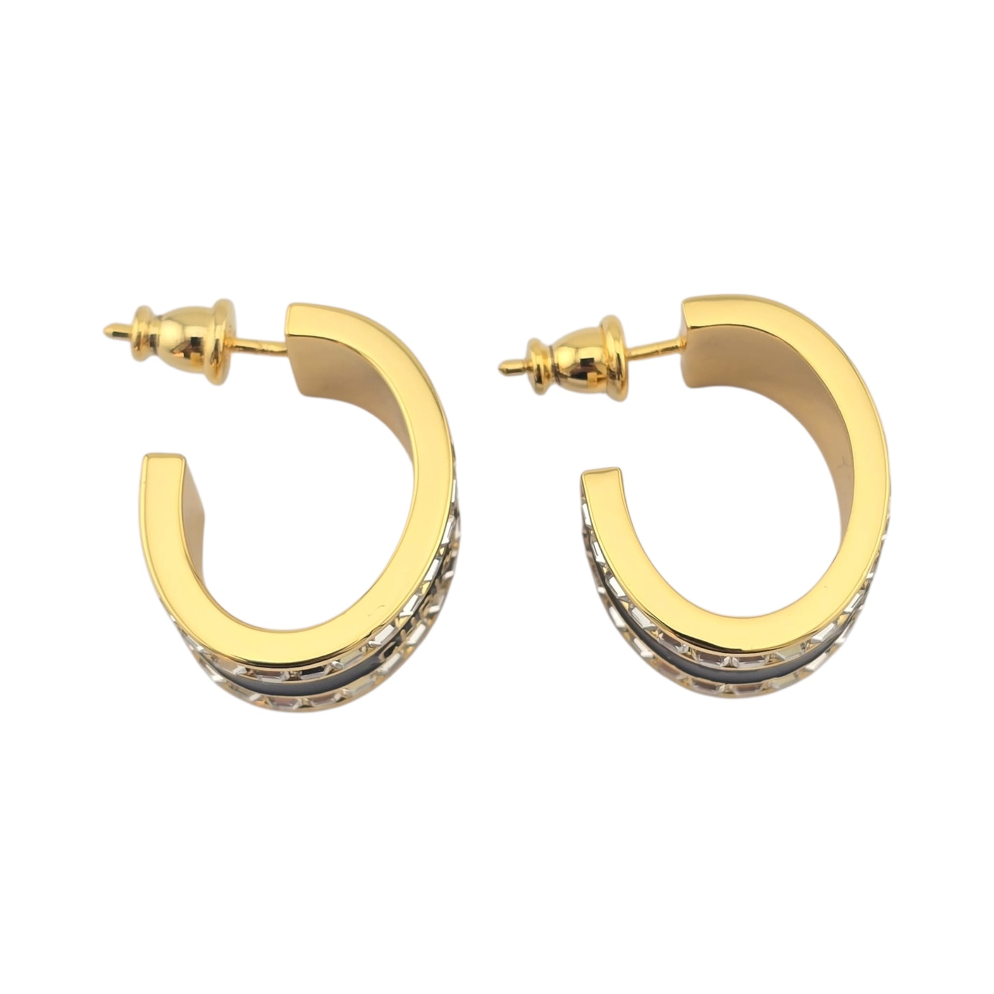 Christian Dior Night Code Black Enamel Earrings DIOR