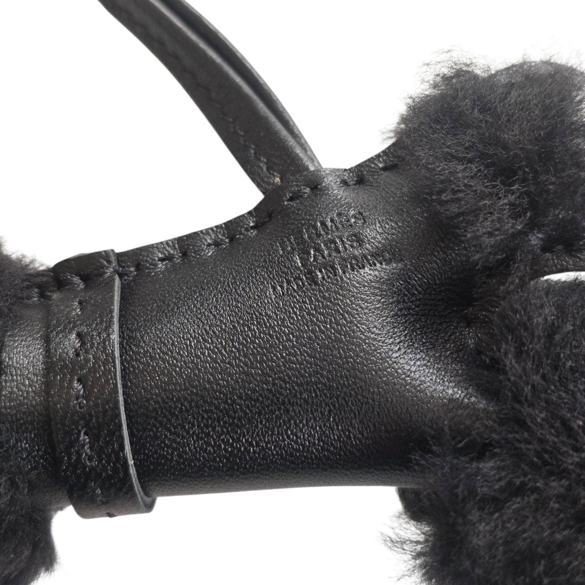 Hermes Budy Punk Bag Charm Black HERMES