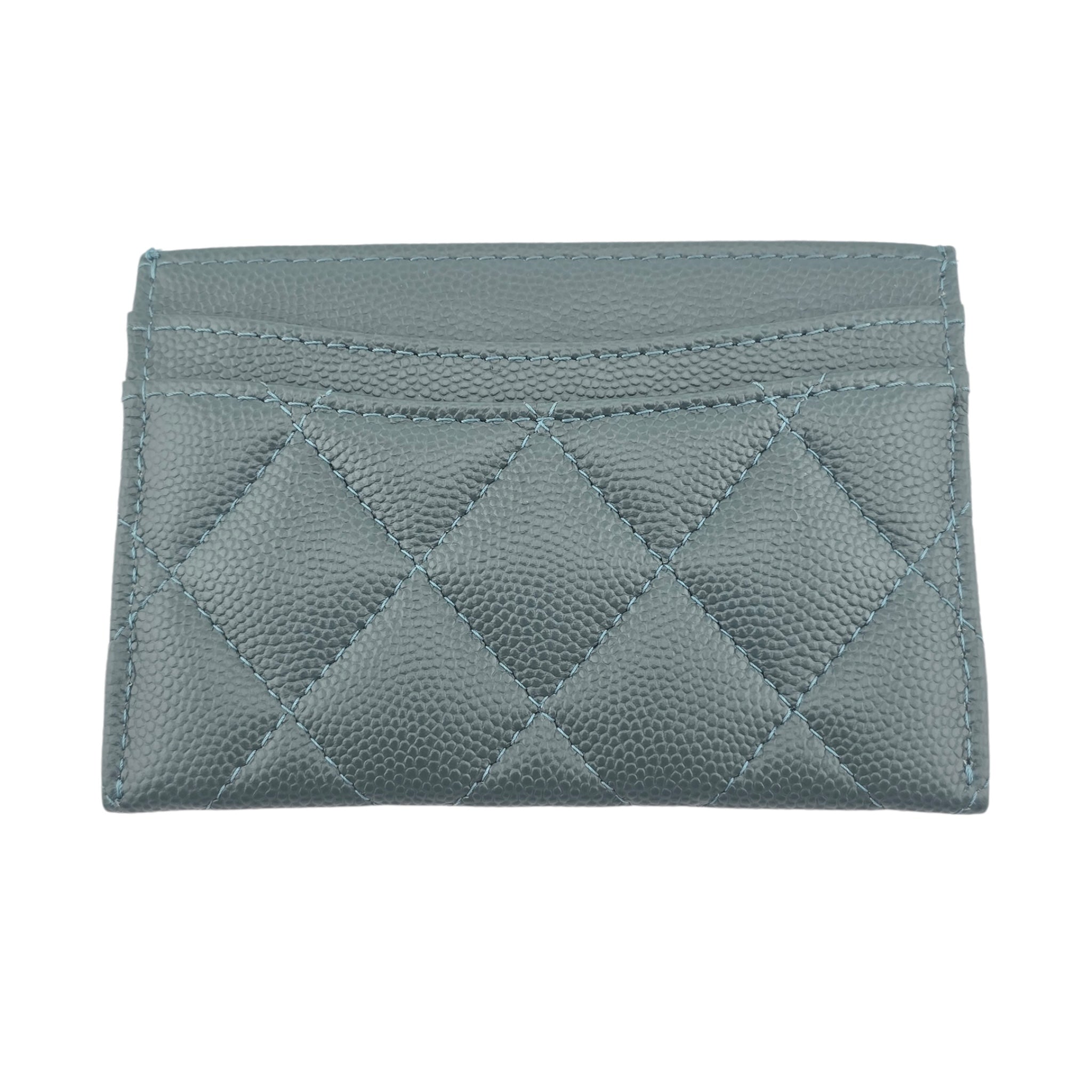 Chanel CC Caviar Green Classic Cardholder CHANEL