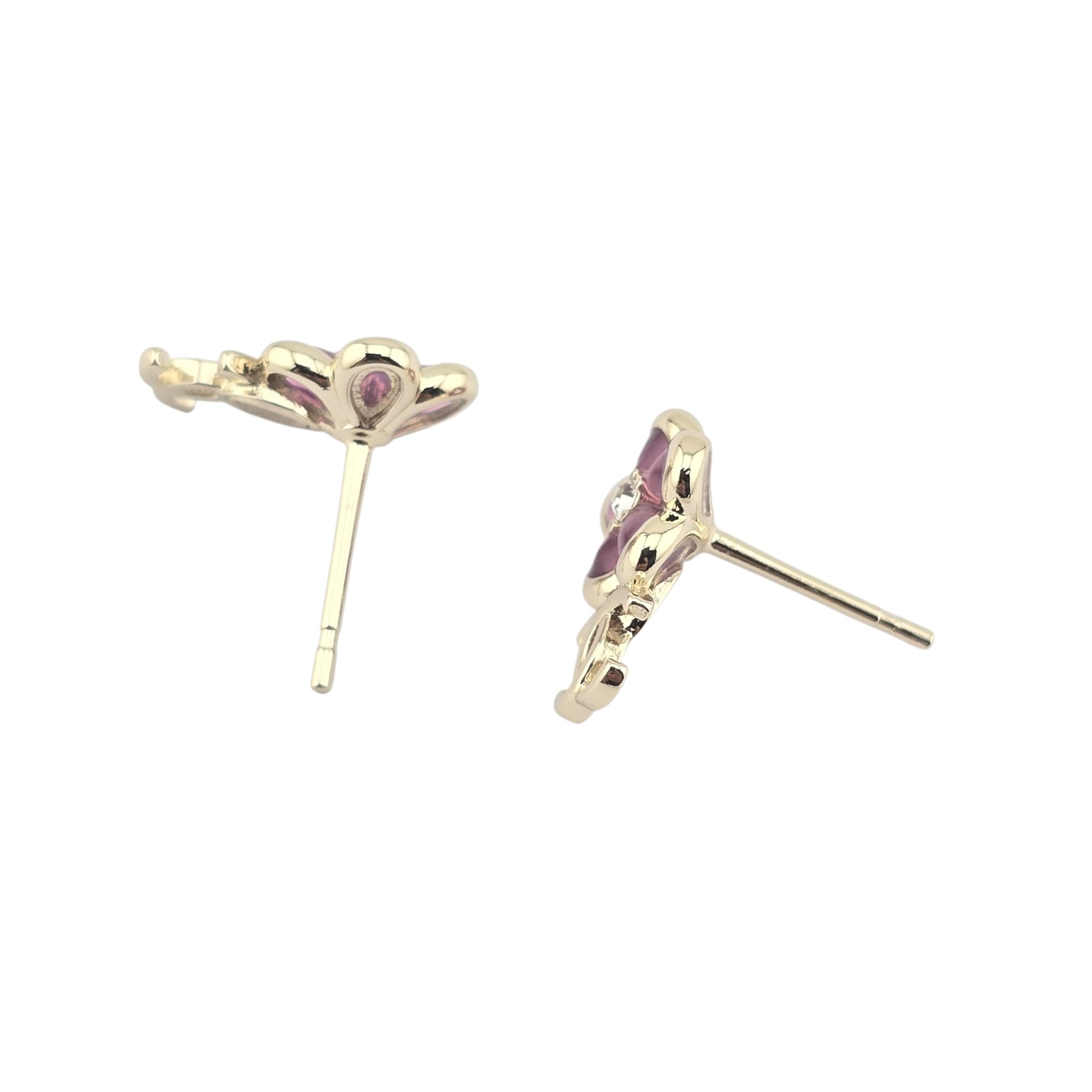 Chanel CC Gold Pink Enamel Earrings 26C 2026