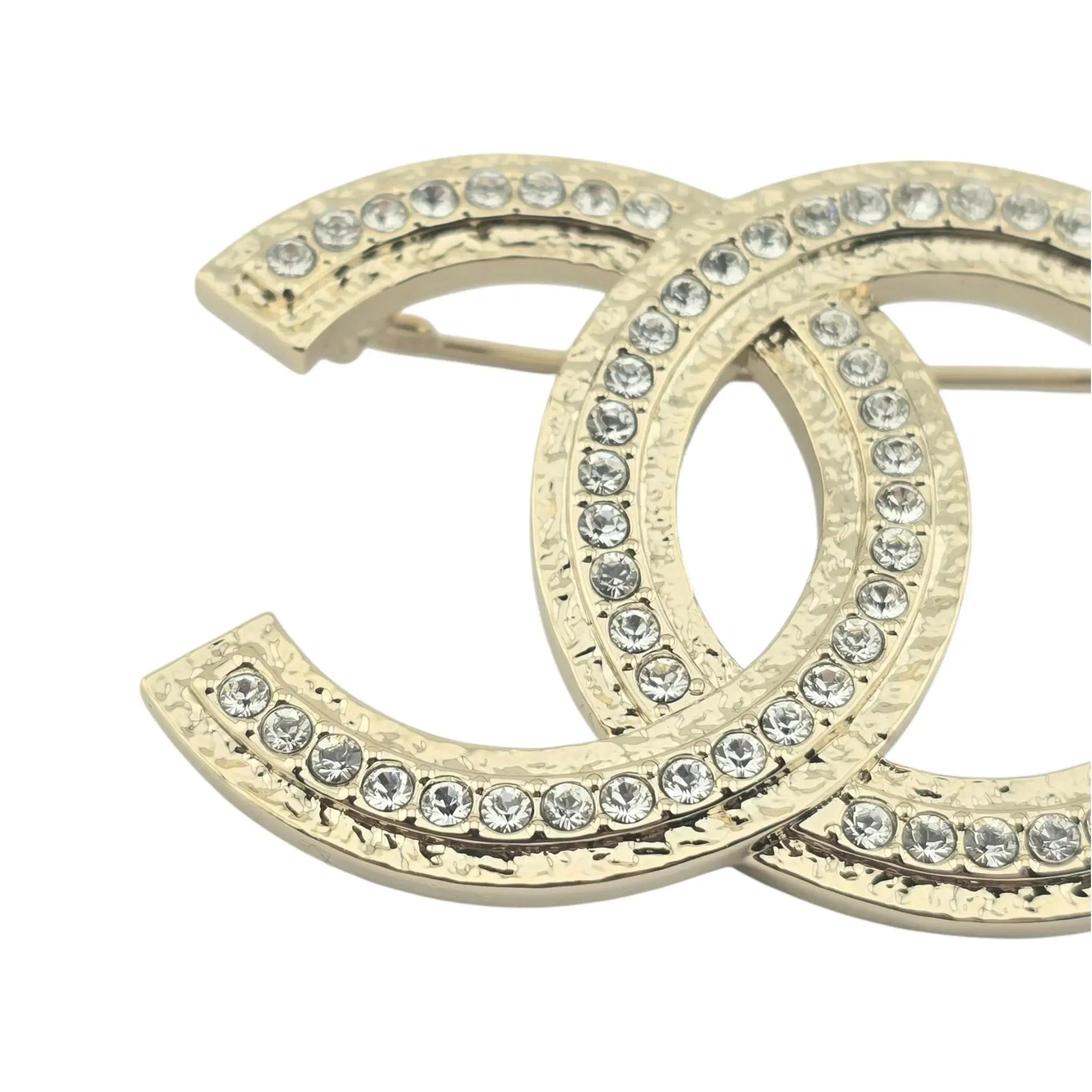 Chanel CC Gold Crystals Brooch 2023 CHANEL