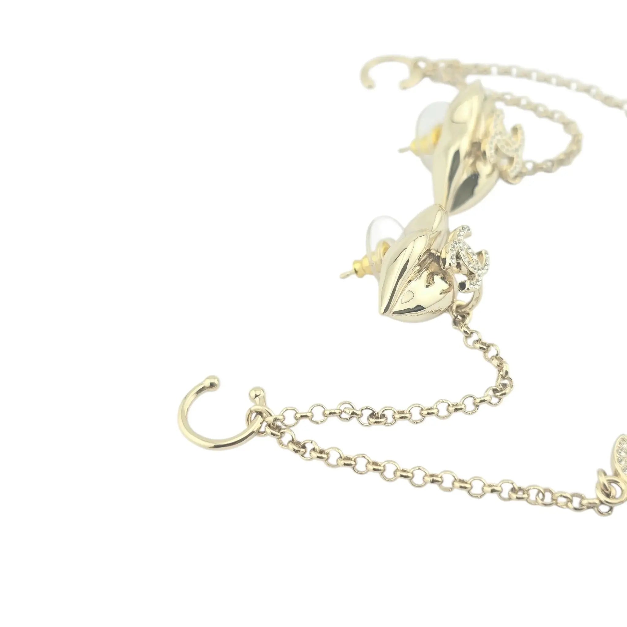 Chanel CC Crystal Lips Earrings Clip 2024 CHANEL