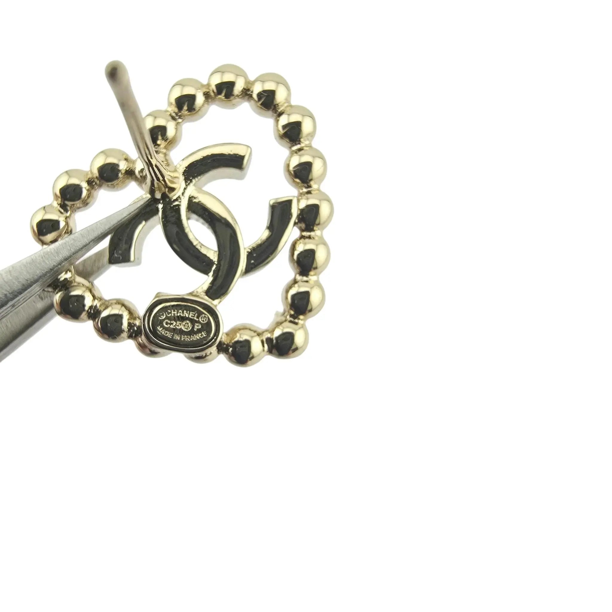 Chanel CC Crystal Heart Earrings 2025 CHANEL