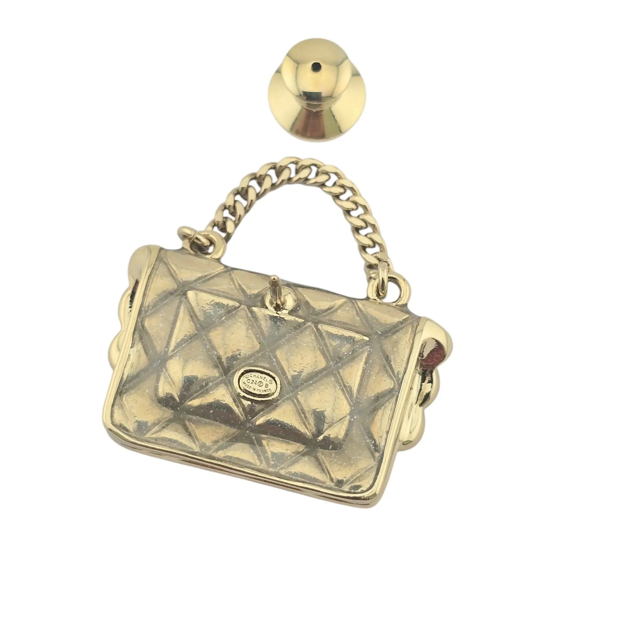 Chanel CC Matelasse Bag Pin Brooch 2024 CHANEL