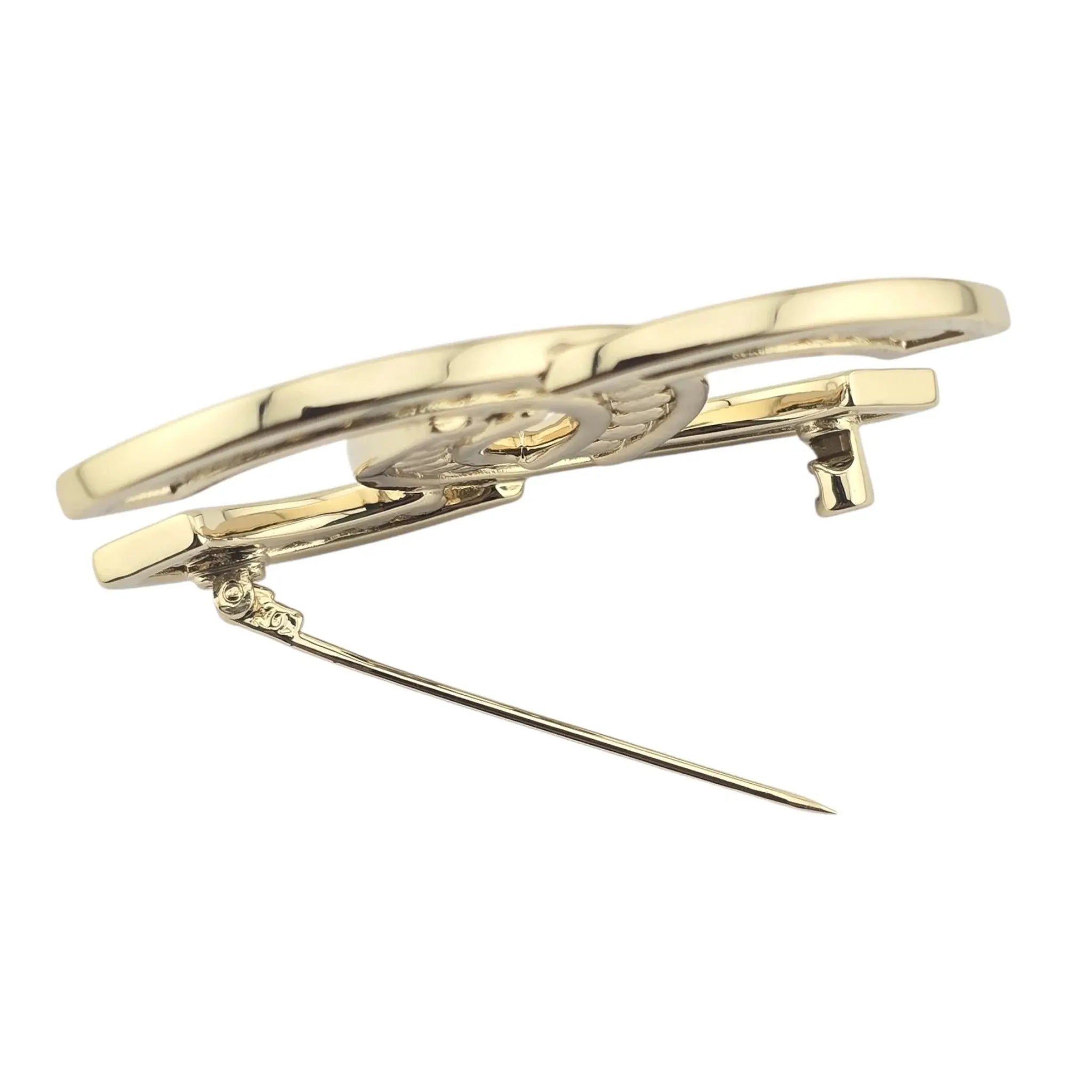 Chanel CC Gold Crystal Brooch B23 CHANEL