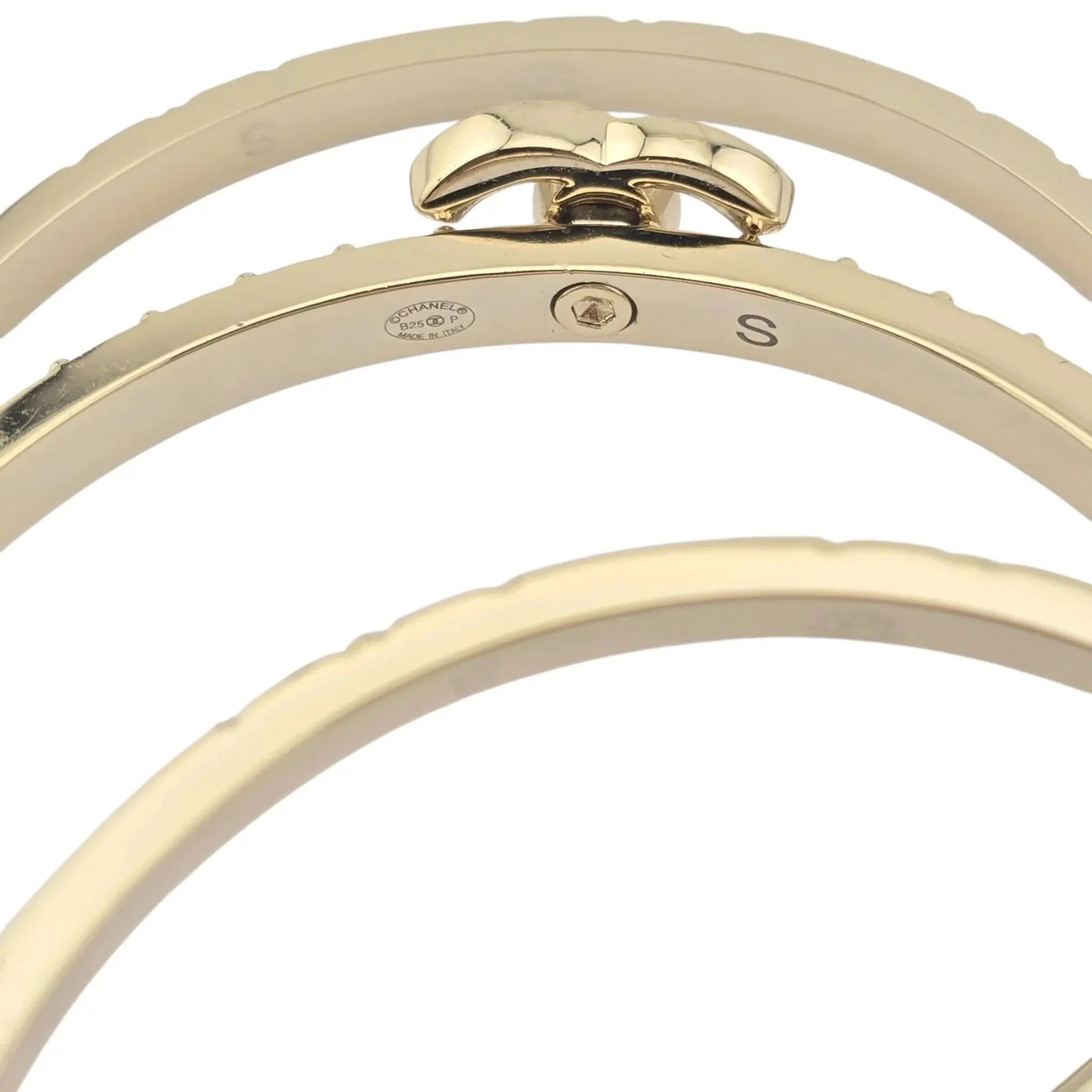 Chanel CC Cuff Bangle Gold Set S 2025 CHANEL