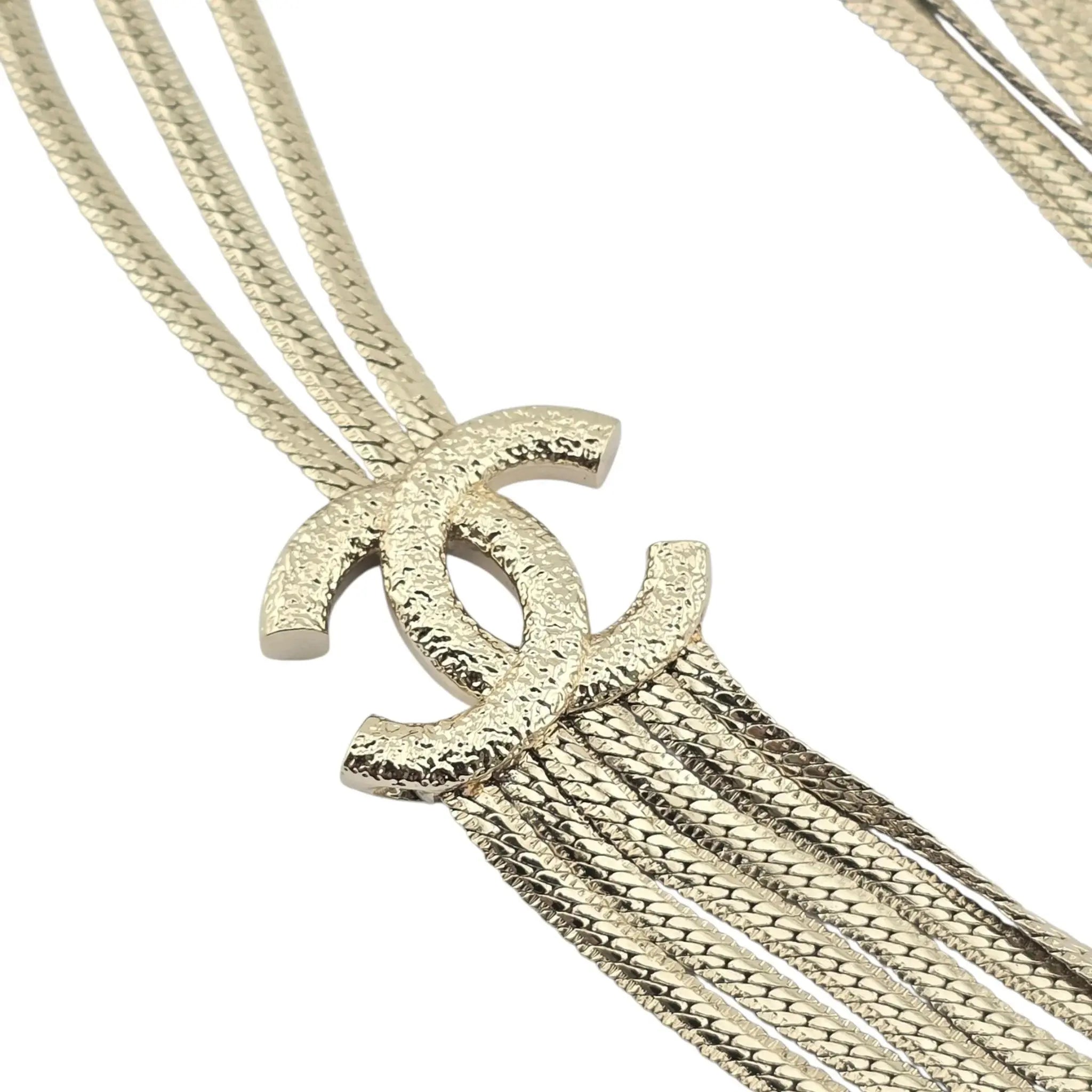 Chanel CC Gold Layer Necklace 2022 CHANEL