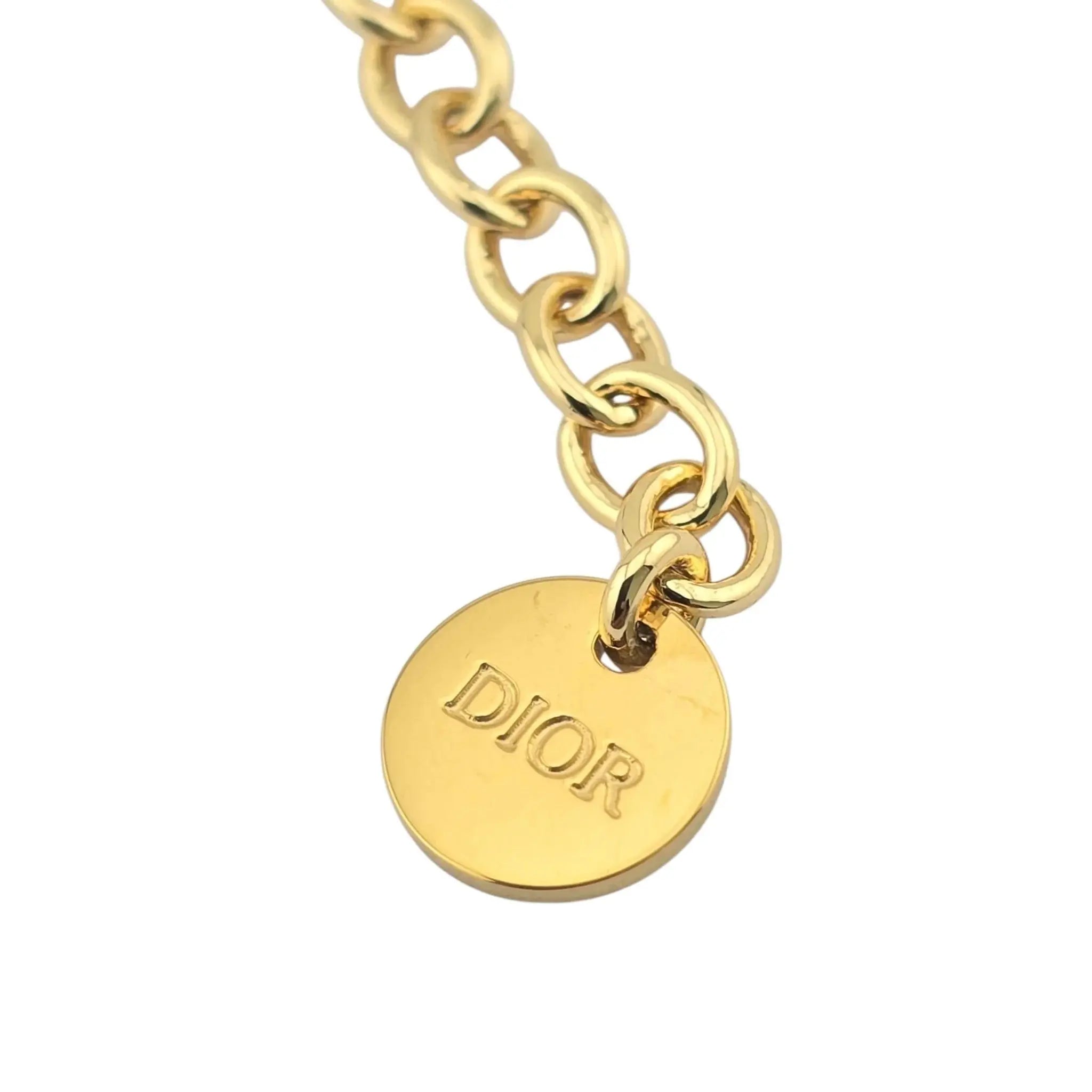 Christian Dior Black Gold Fabric Choker Necklace DIOR