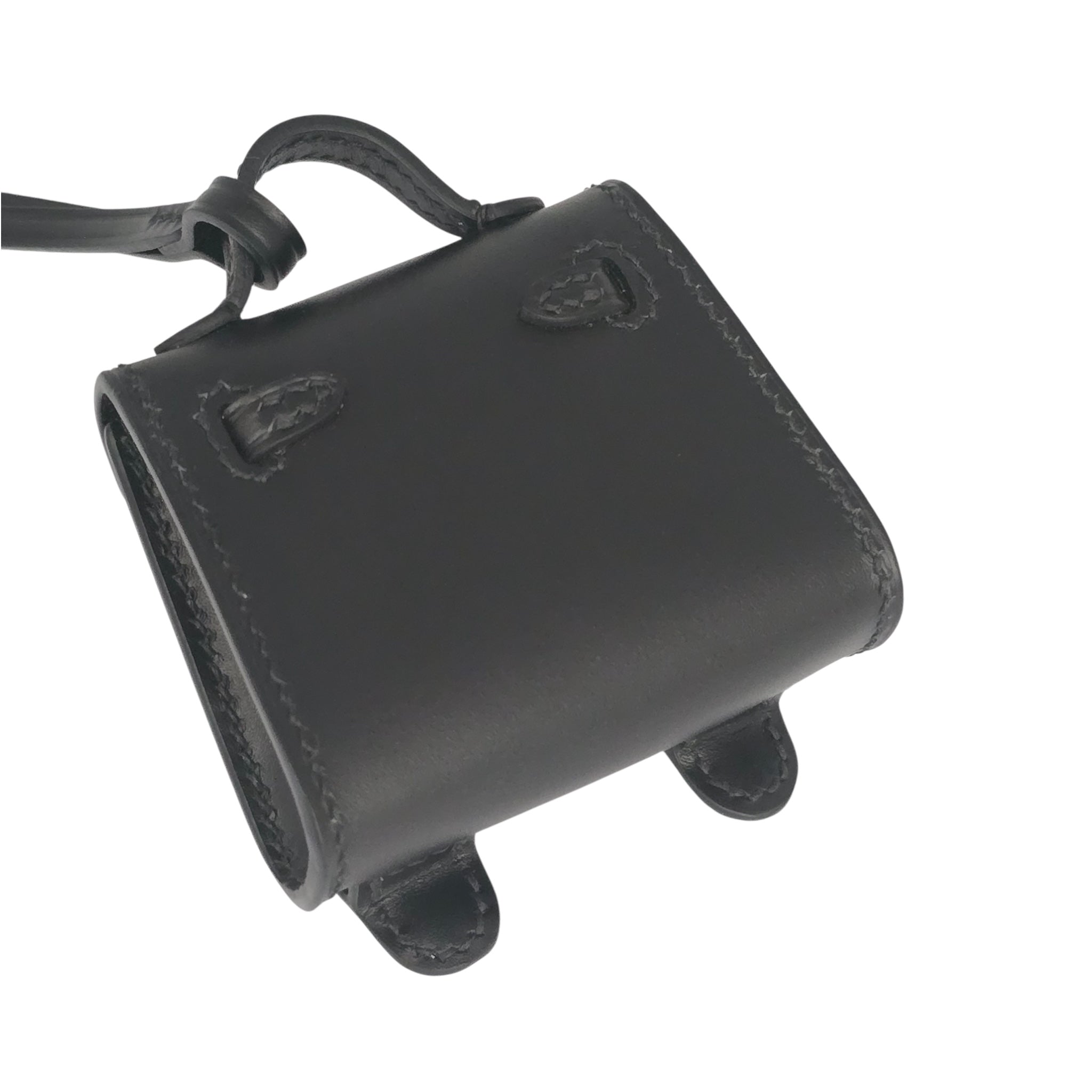 Hermes Quelle Idole Kelly Doll Bag Charm Noir Black