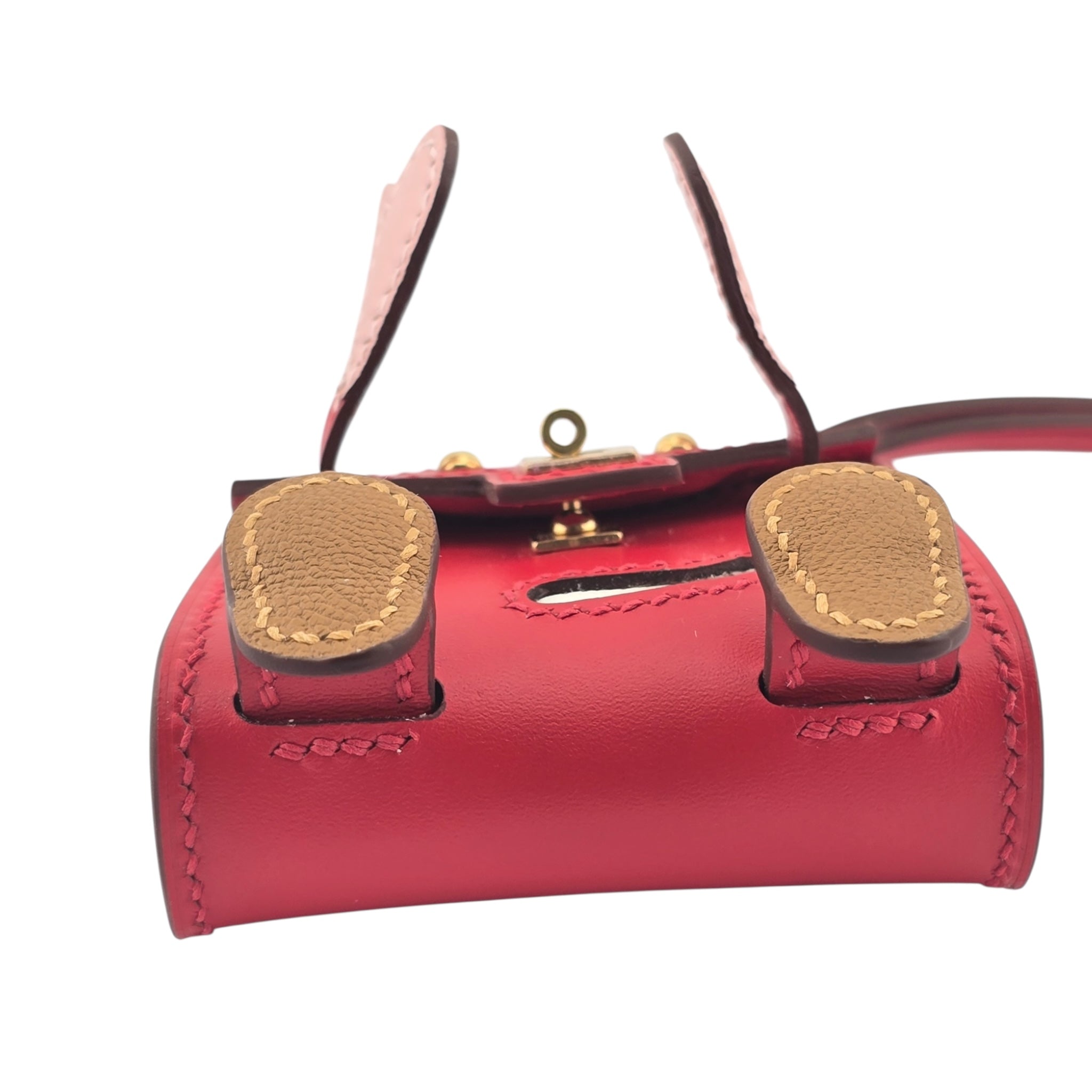 Hermes Quelle Idole Kelly Doll Bag Charm Sanguine