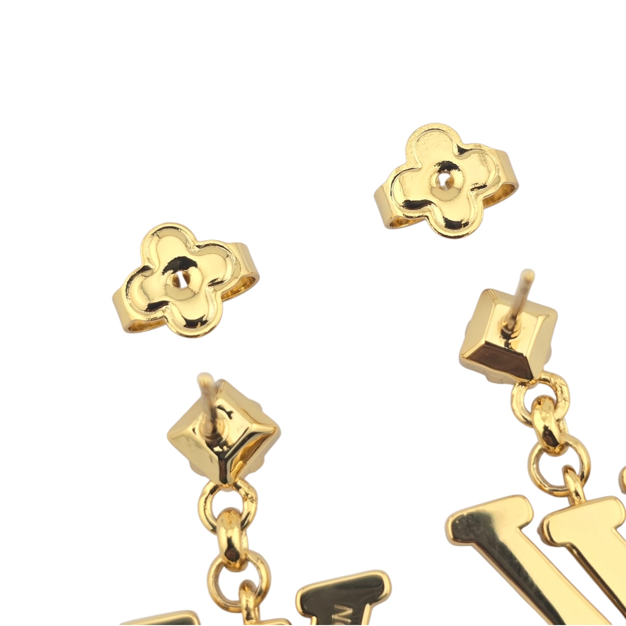 Louis Vuitton Lady LV Gold Earrings