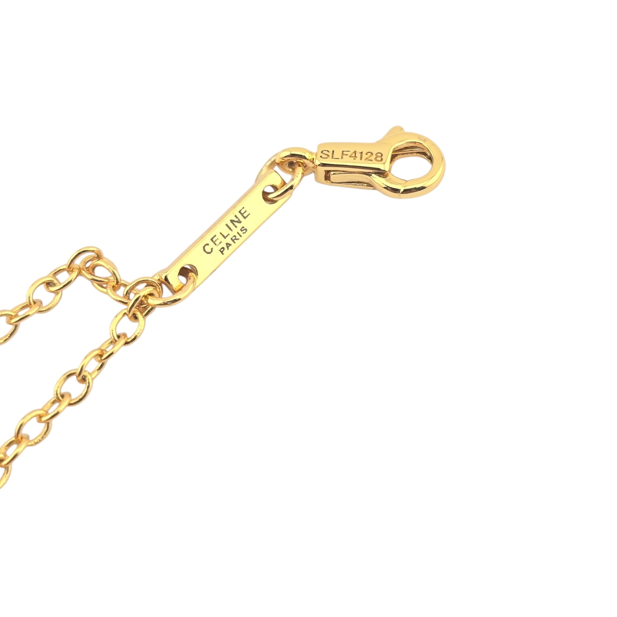 Celine Gold Logo Metal Bracelet