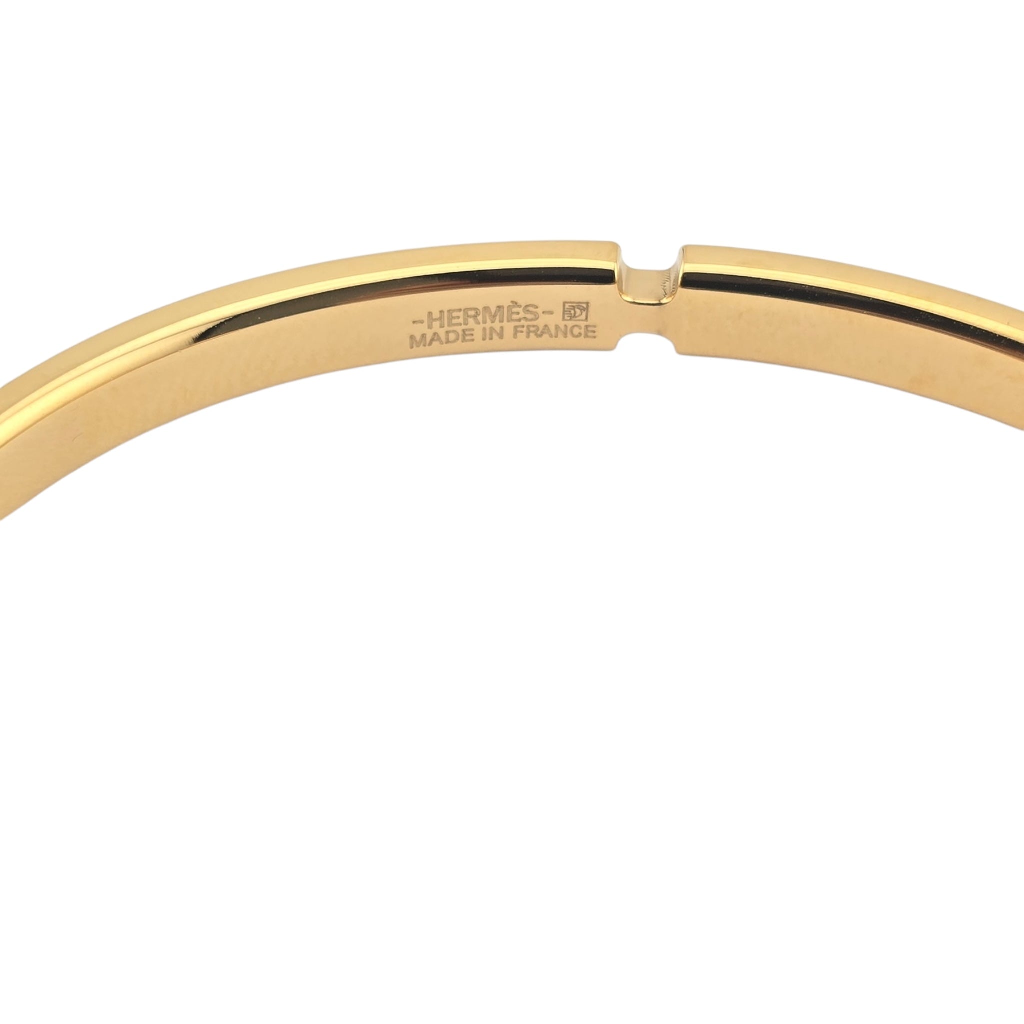 Hermes Olympe Red Gold Leather Bracelet