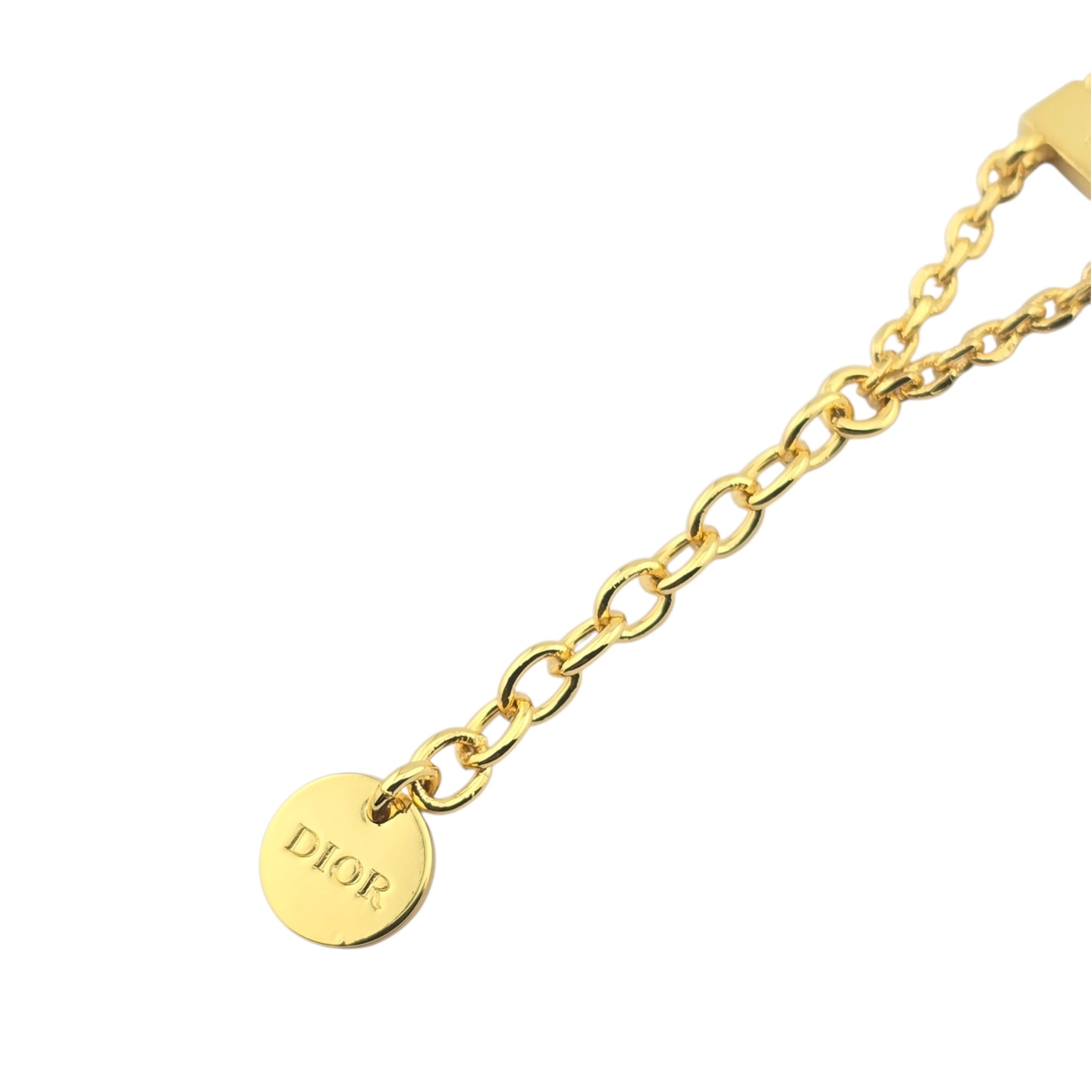 Christian Dior Gold Crystal Faux Pearls Bracelet