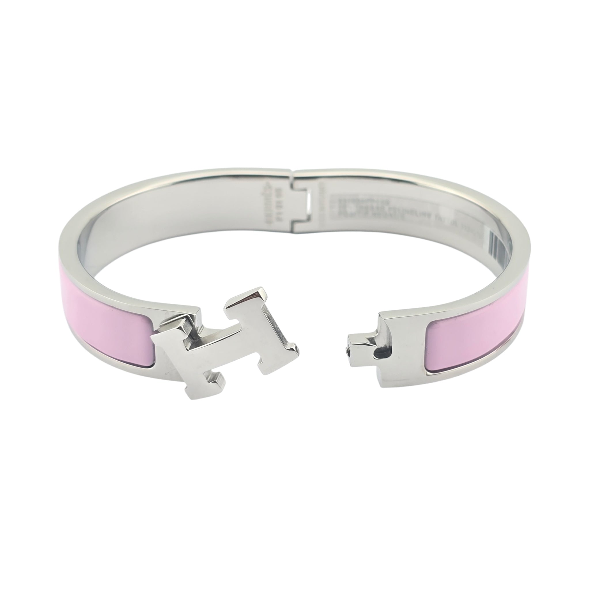 Hermes Clic H Bracelet Pink Palladium GM
