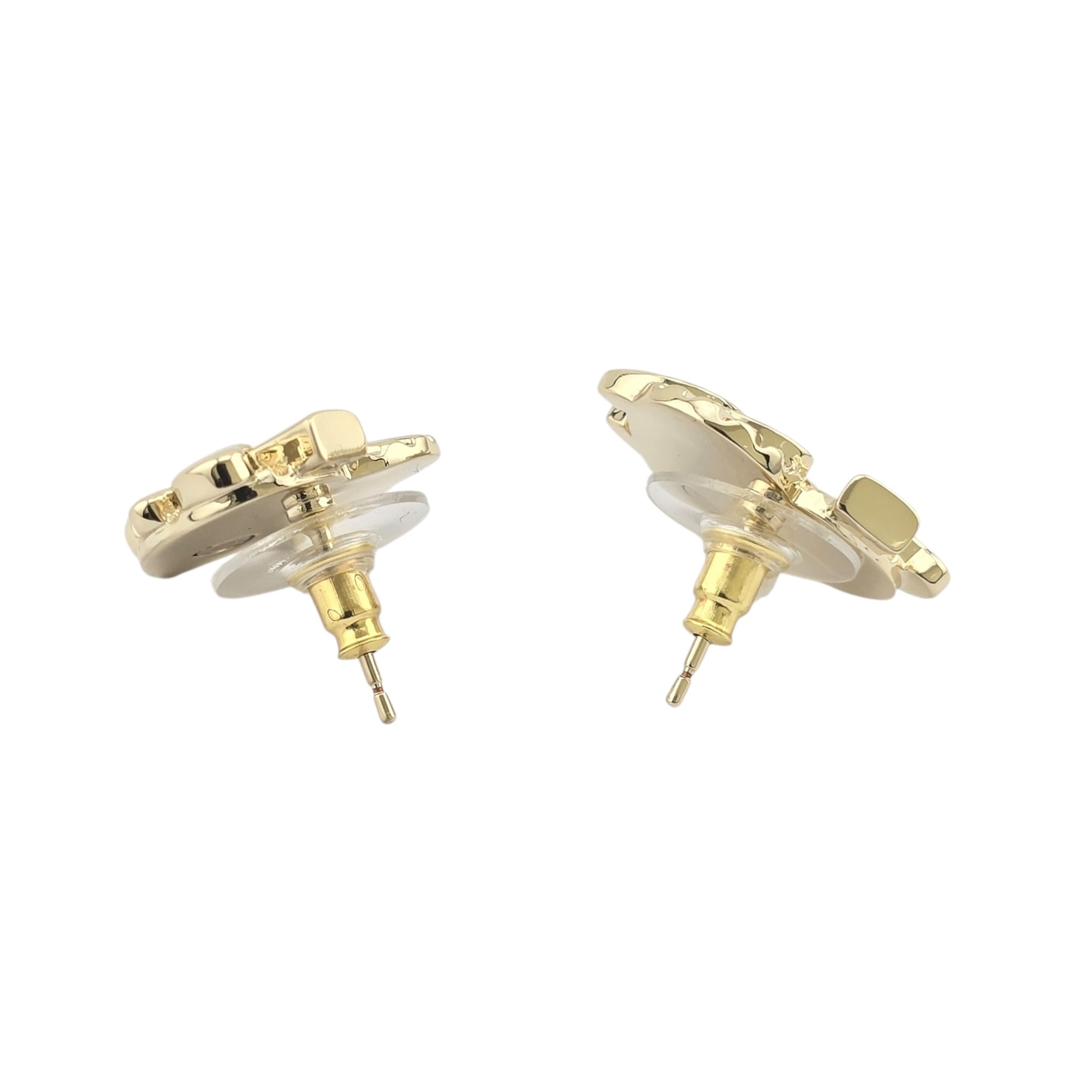 Chanel CC Crystal Heart Earrings Gold 2025
