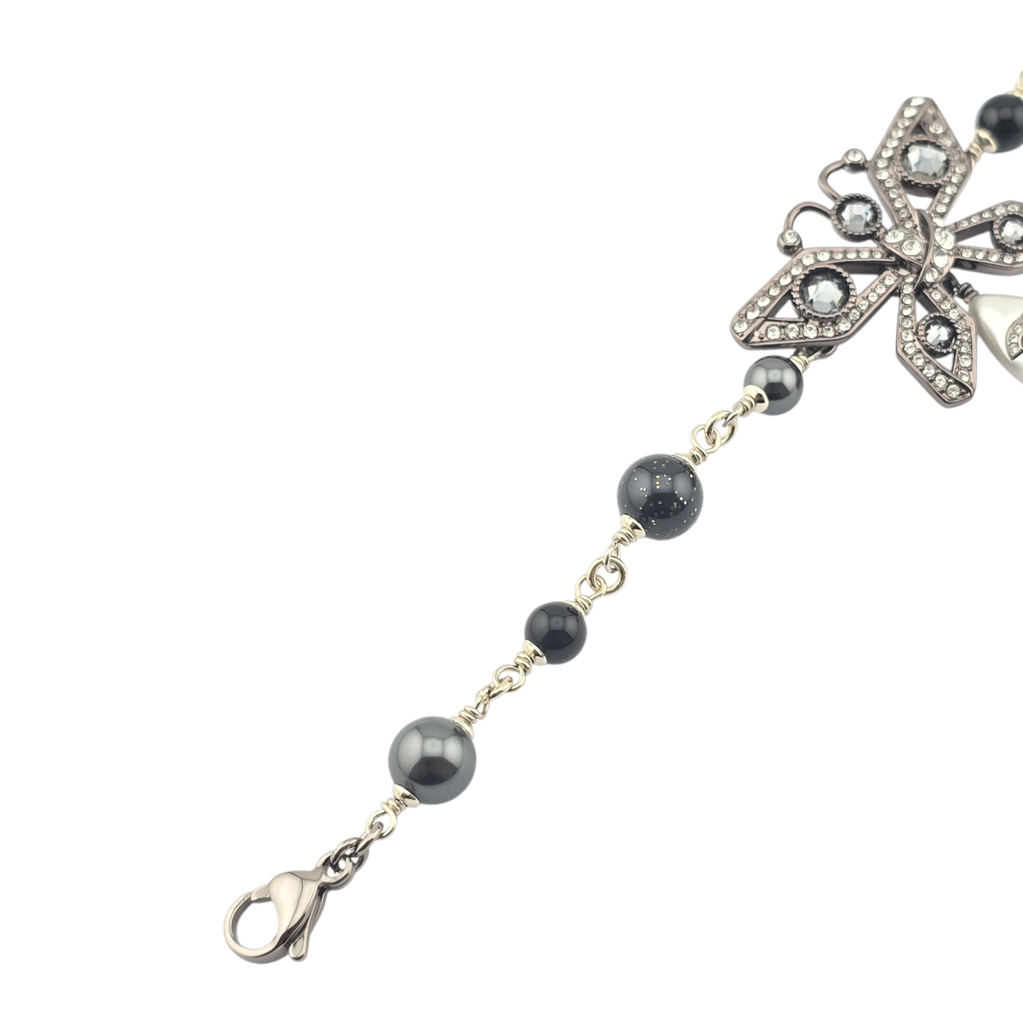 Chanel CC Butterfly Ruthenium Gold Bracelet B25
