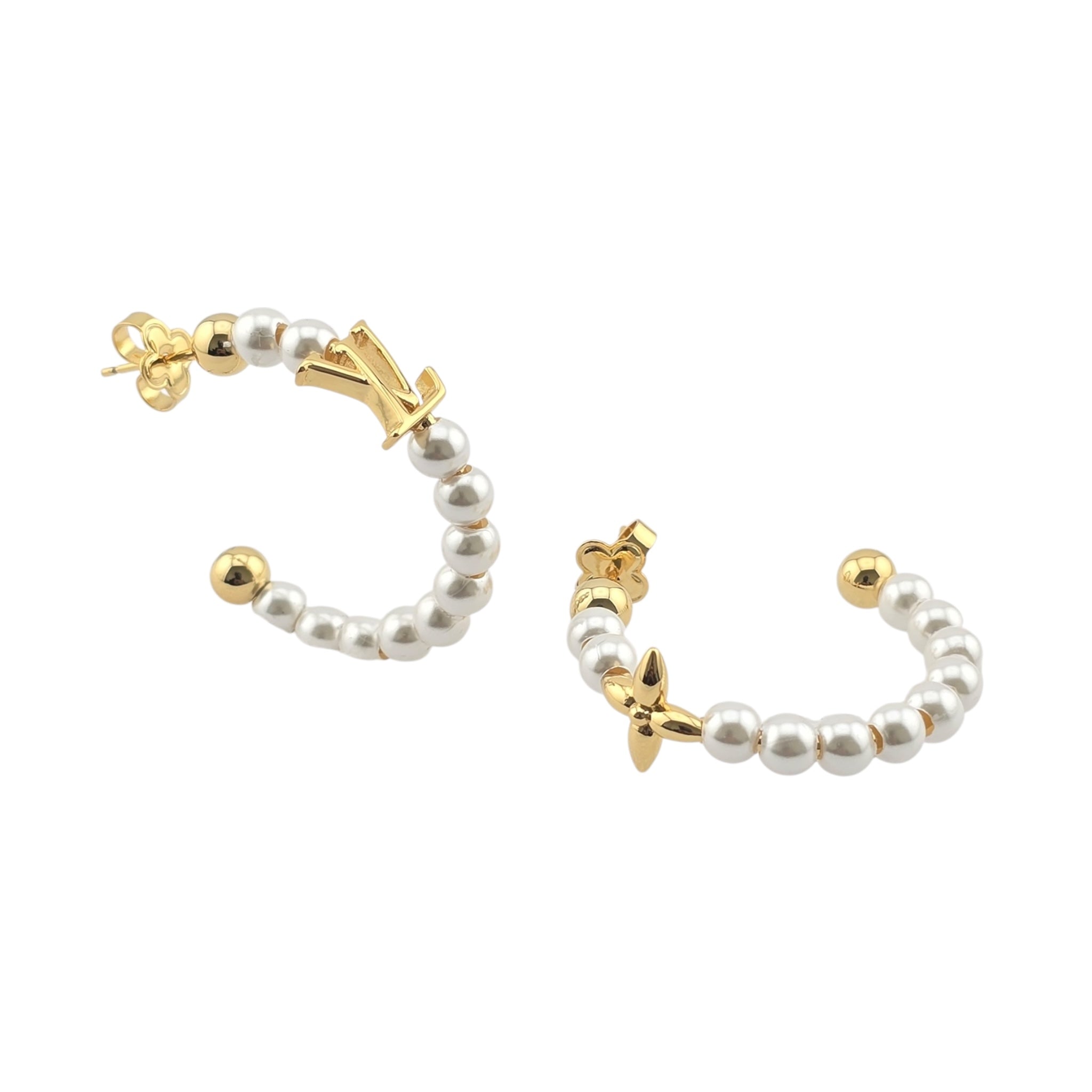 Louis Vuitton My LV Pearl Hoop Earrings