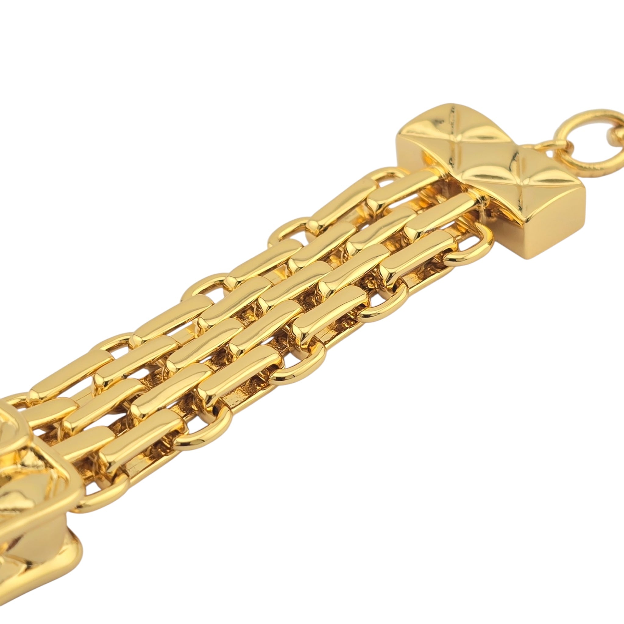 Chanel Metal CC Chain Flap Bag Bracelet Gold B23