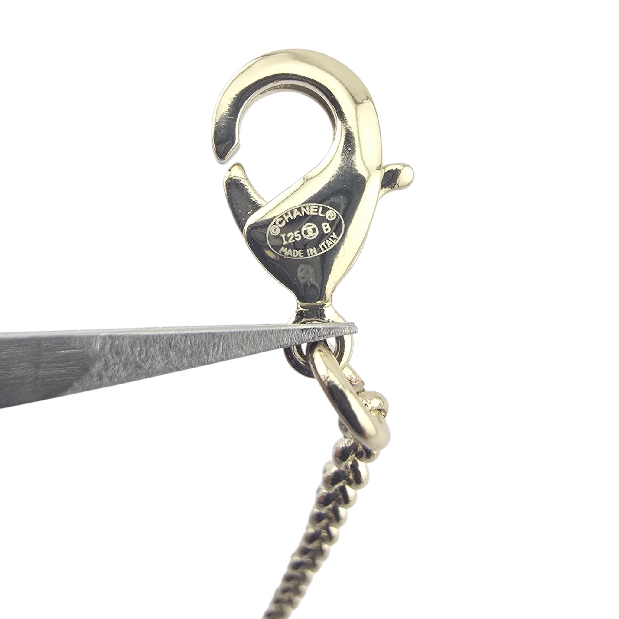 Chanel CC Gold Metal Heart Crystal Necklace 2025 CHANEL