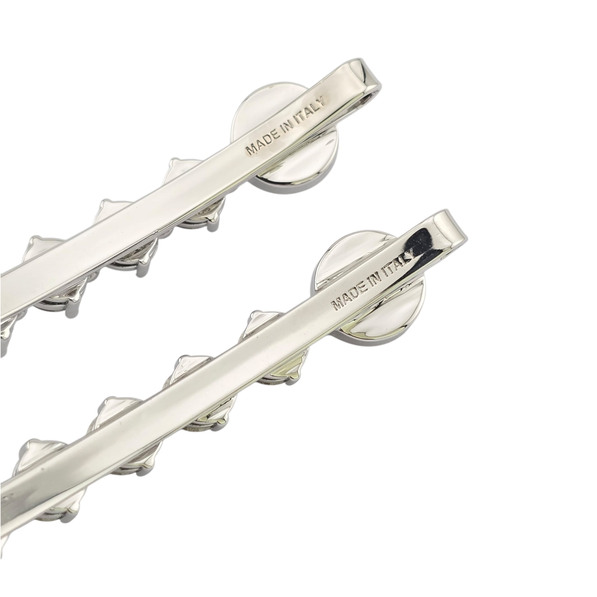 Miu Miu Crystal Silver Hair Clips MIU MIU