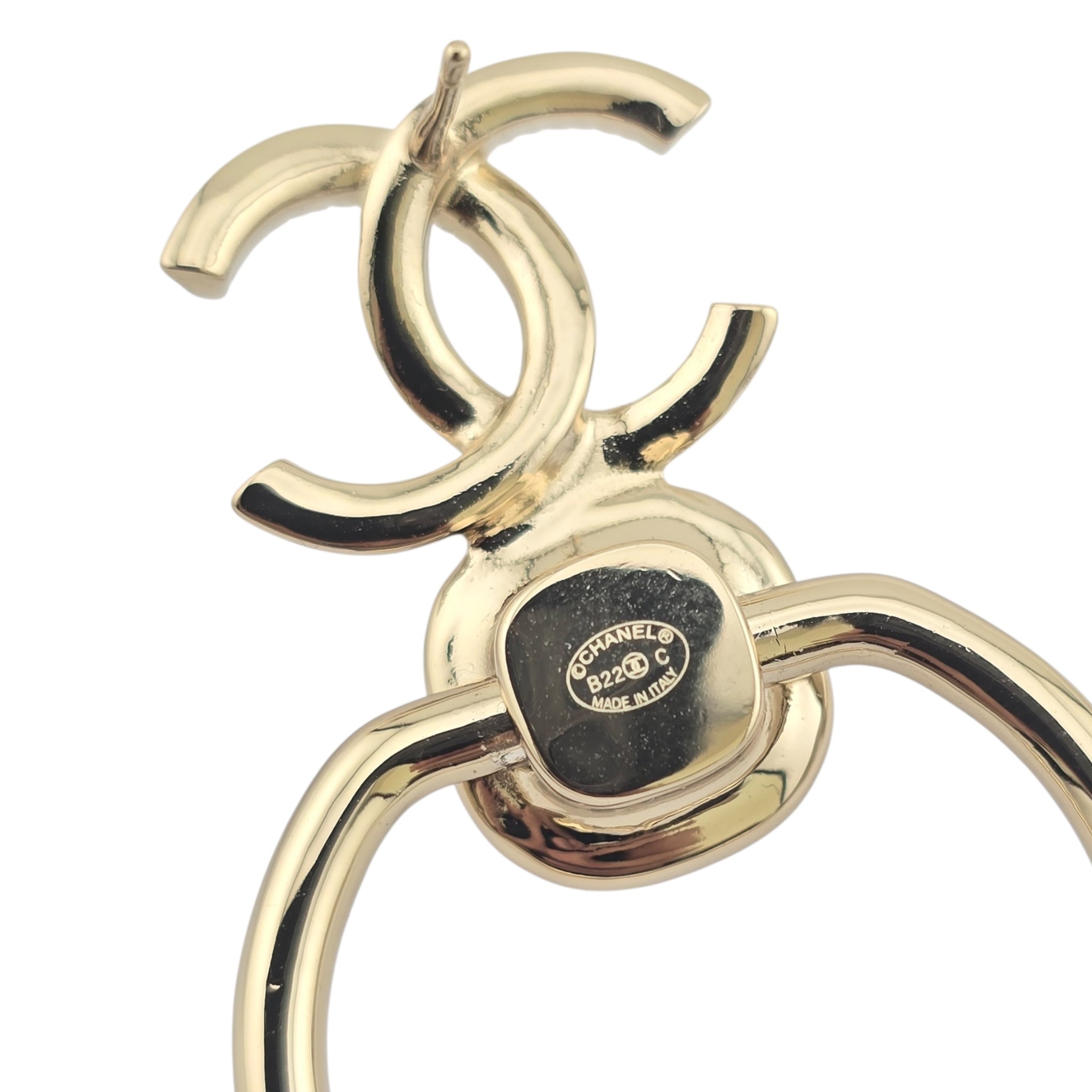 Chanel CC Gold Faux Pearl Earrings 2022 CHANEL