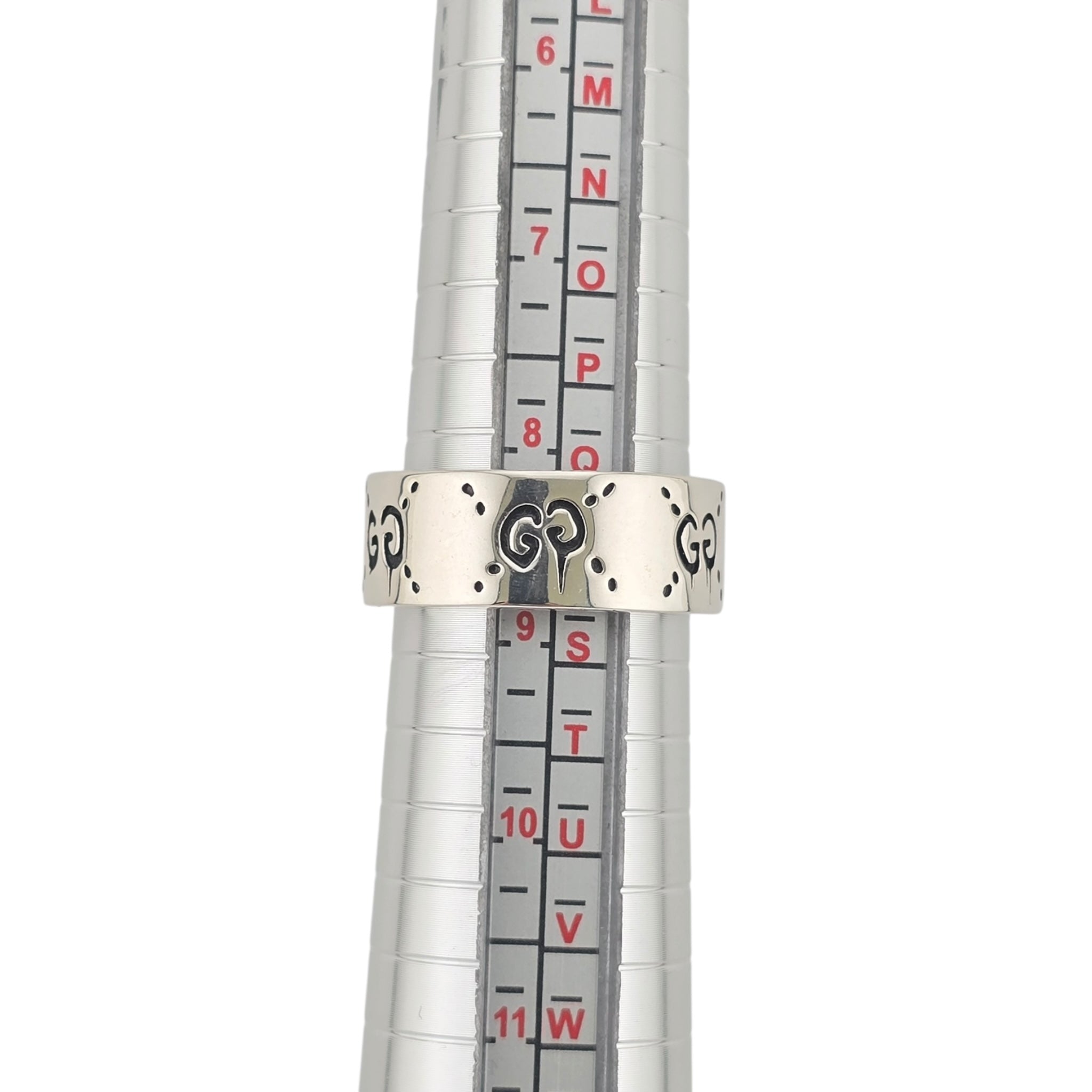 GUCCI Ghost Skull Silver GG Ring GUCCI