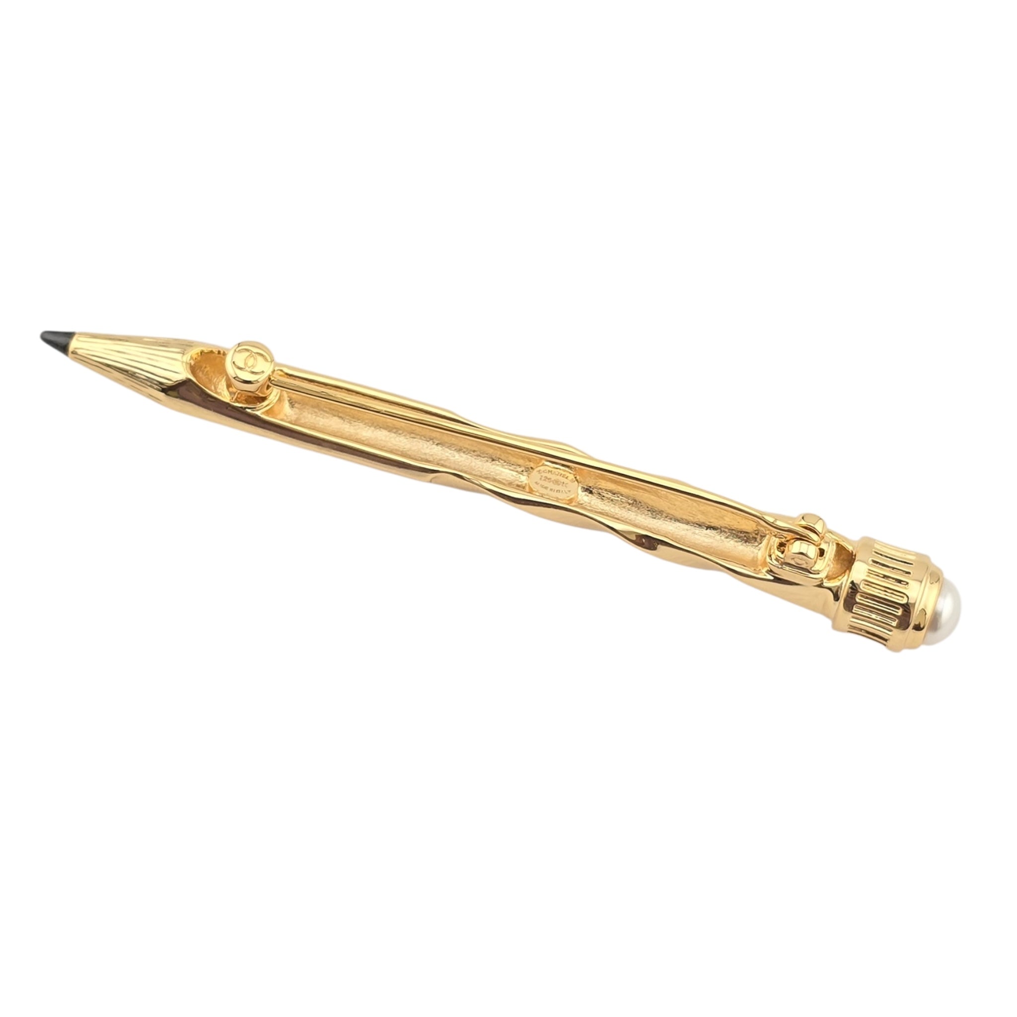 Chanel CC Gold Pencil Brooch 2025 CHANEL
