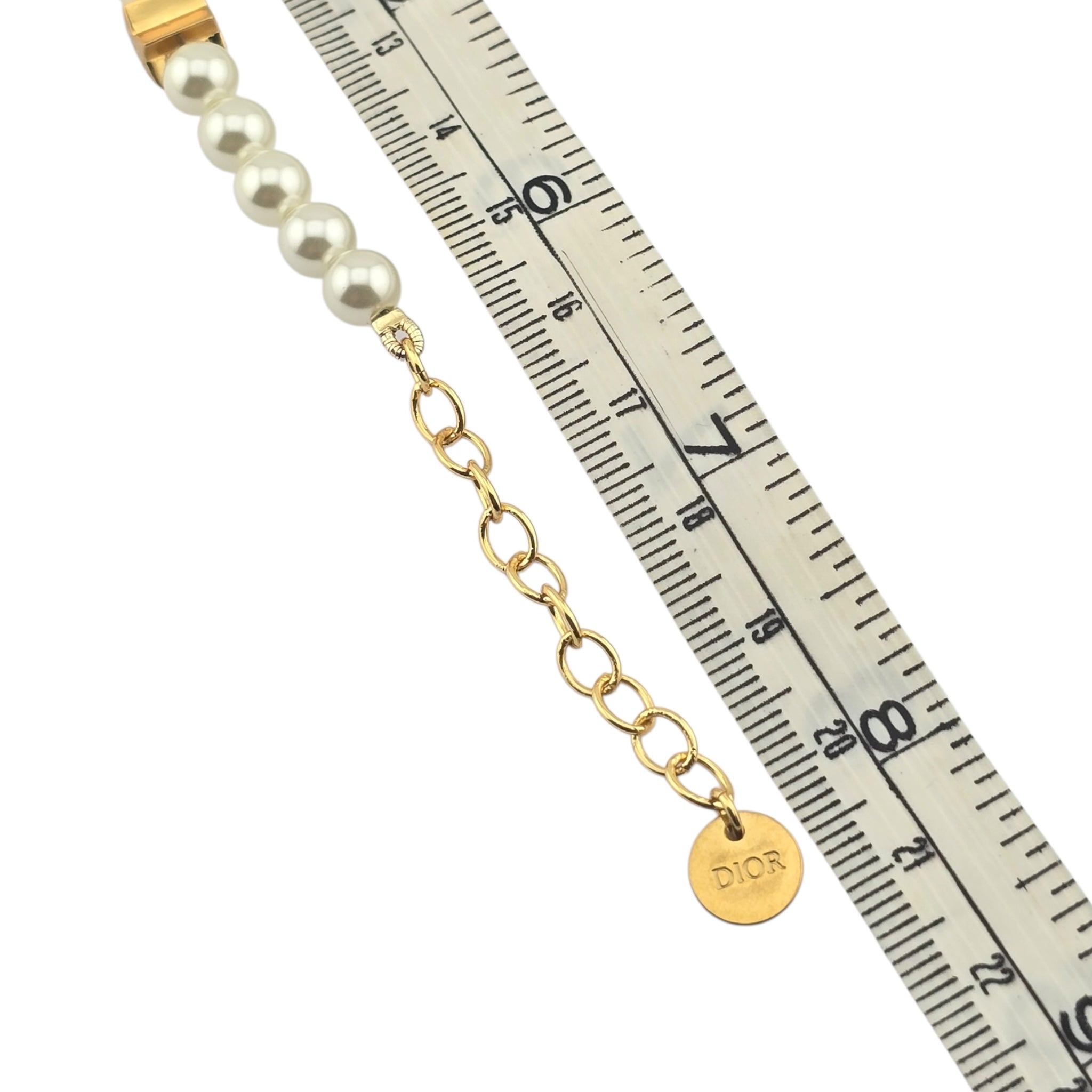 Christian Dior D-Dice Faux Pearl Bracelet DIOR