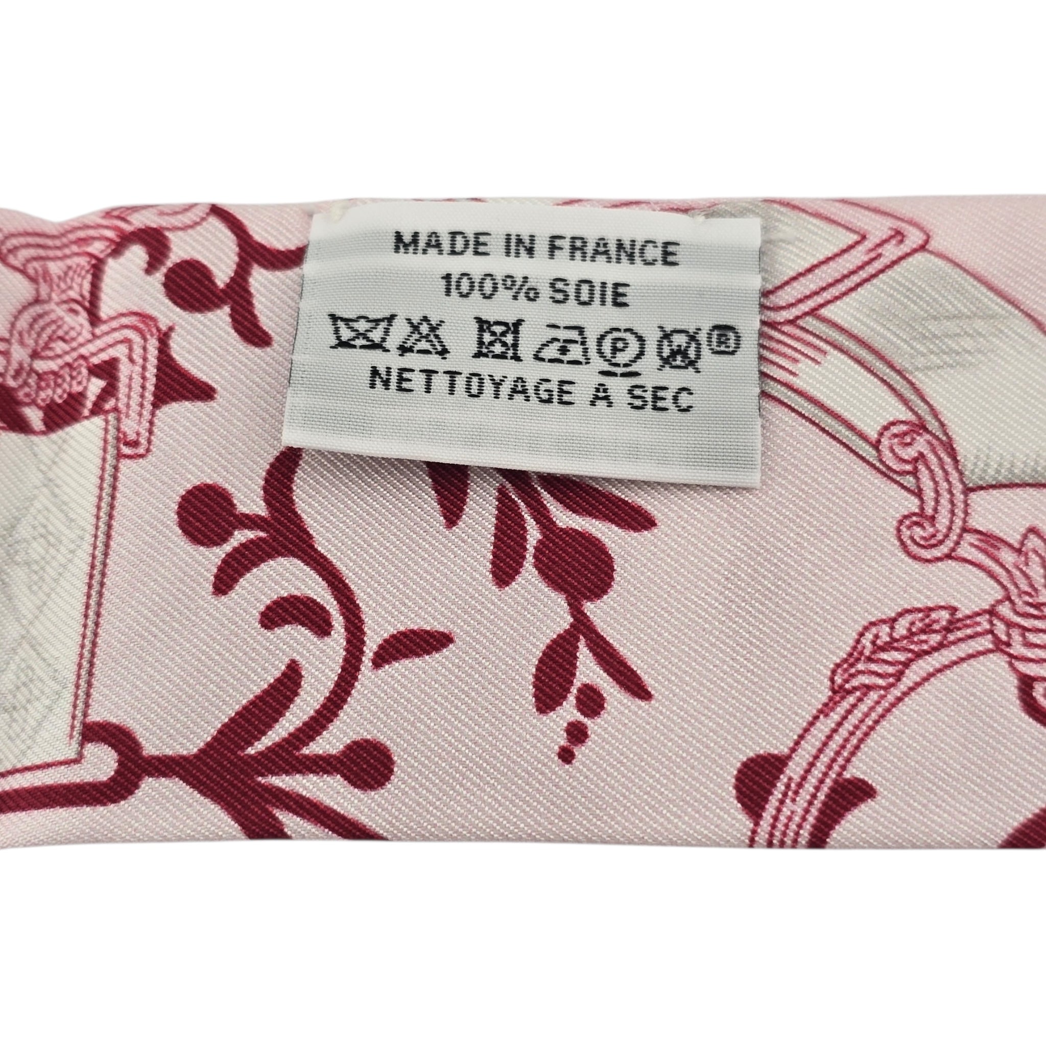 Hermes Silk Twilly Etriers Remix Pink HERMES