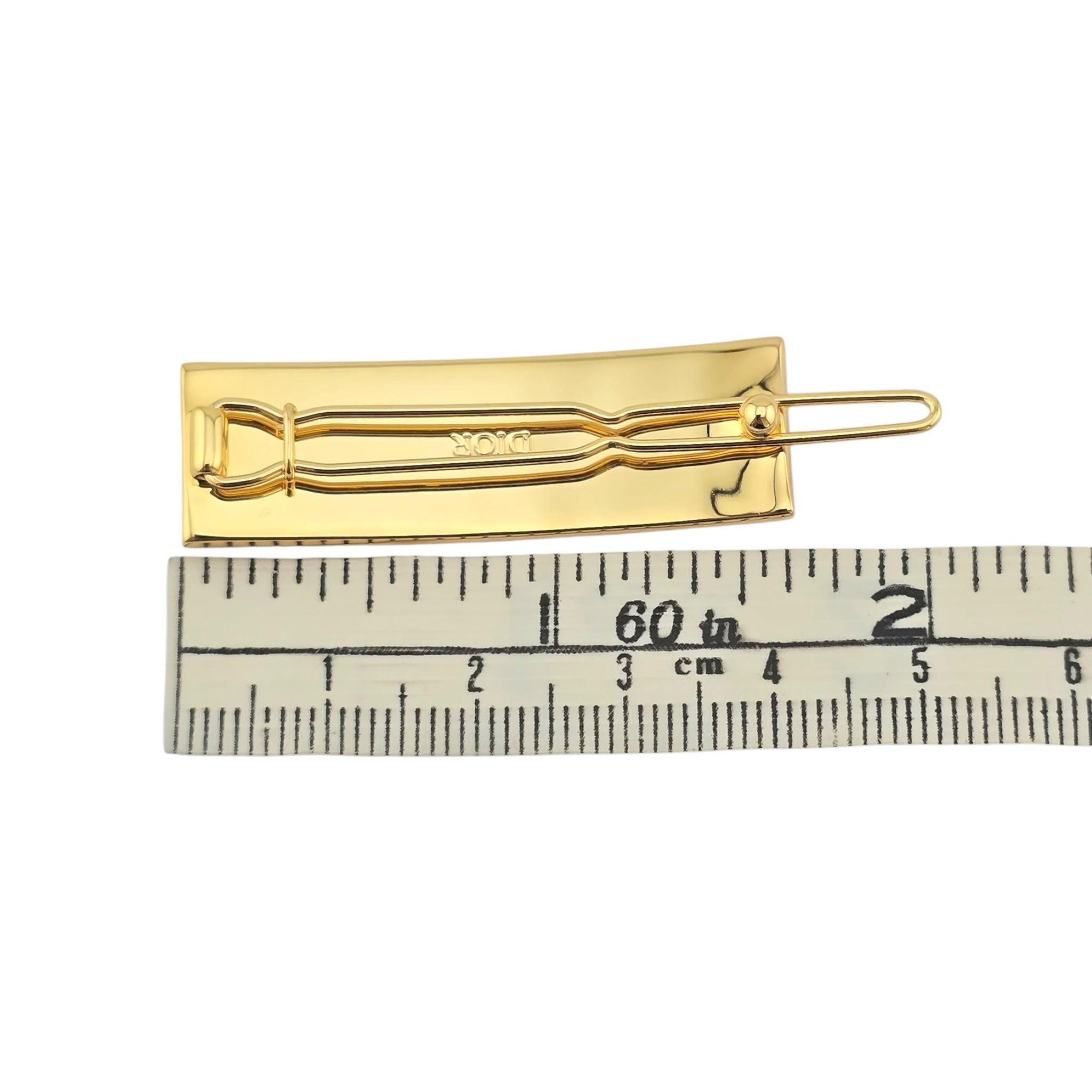 Christian Night Dior Code White Enamel Hair Barrette DIOR