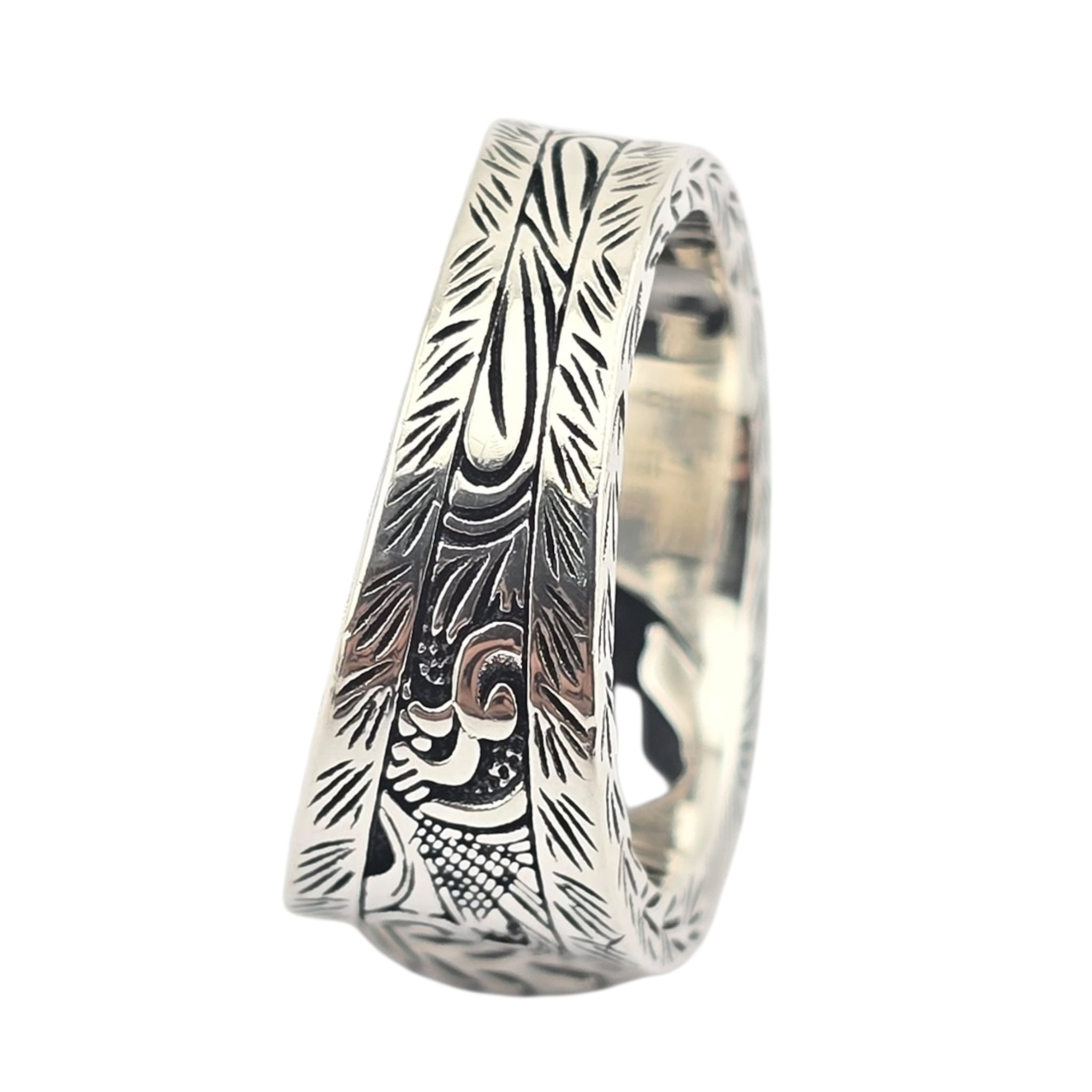 GUCCI Interlocking GG Paisley Silver Ring GUCCI