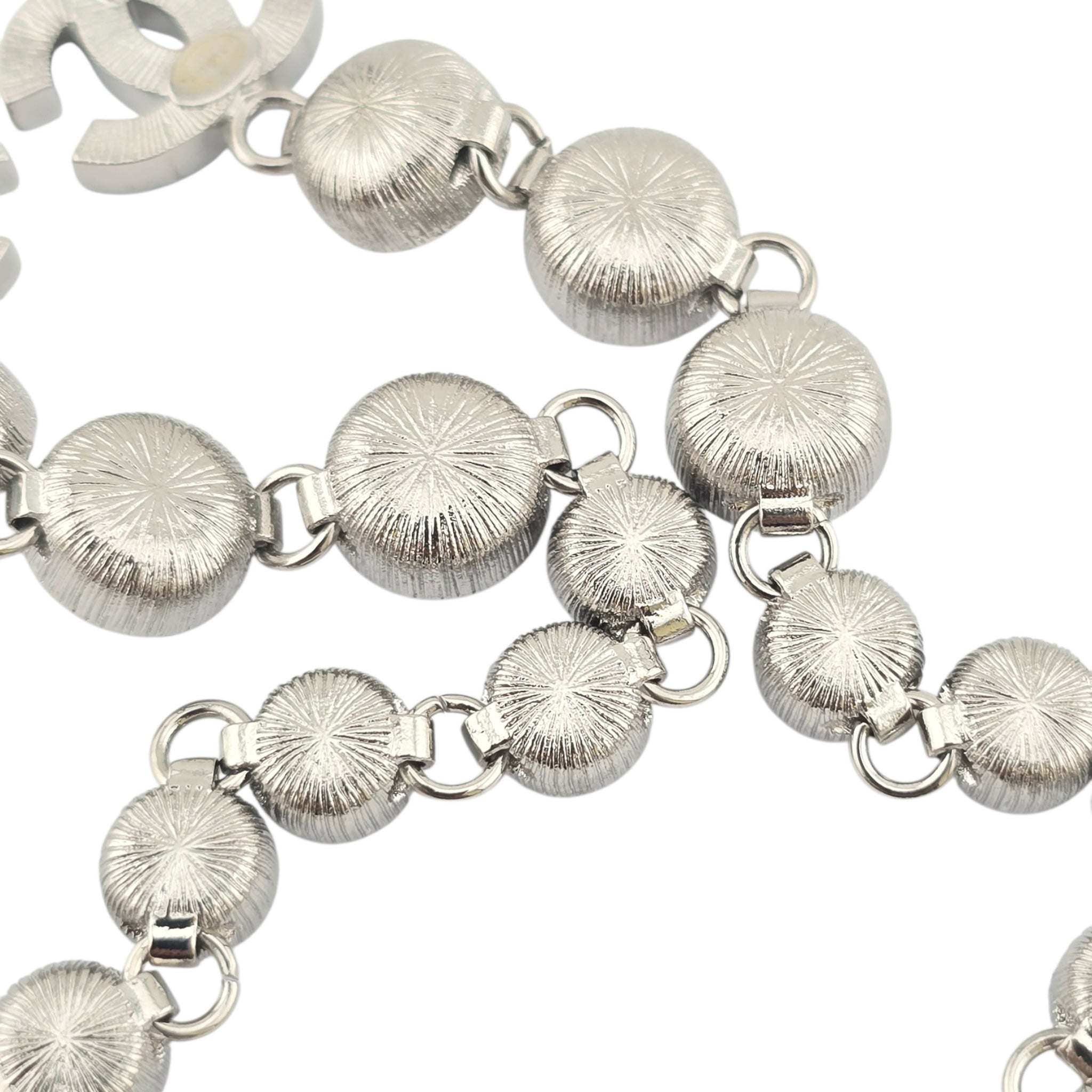 Chanel CC Crystal Long Drop Silver Earrings 23SS CHANEL