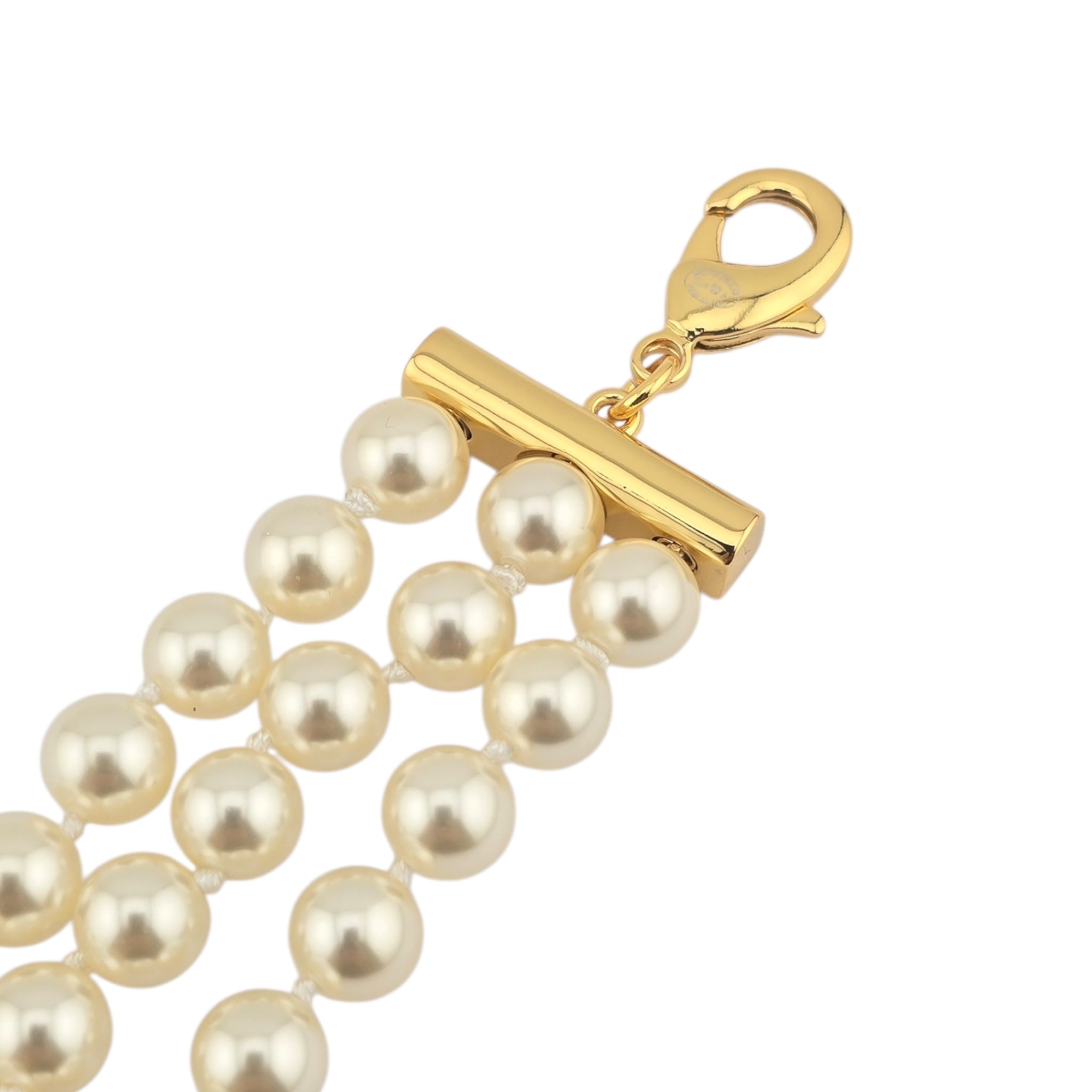 Chanel CC Faux Pearl Turnlock Bracelet 2024 CHANEL