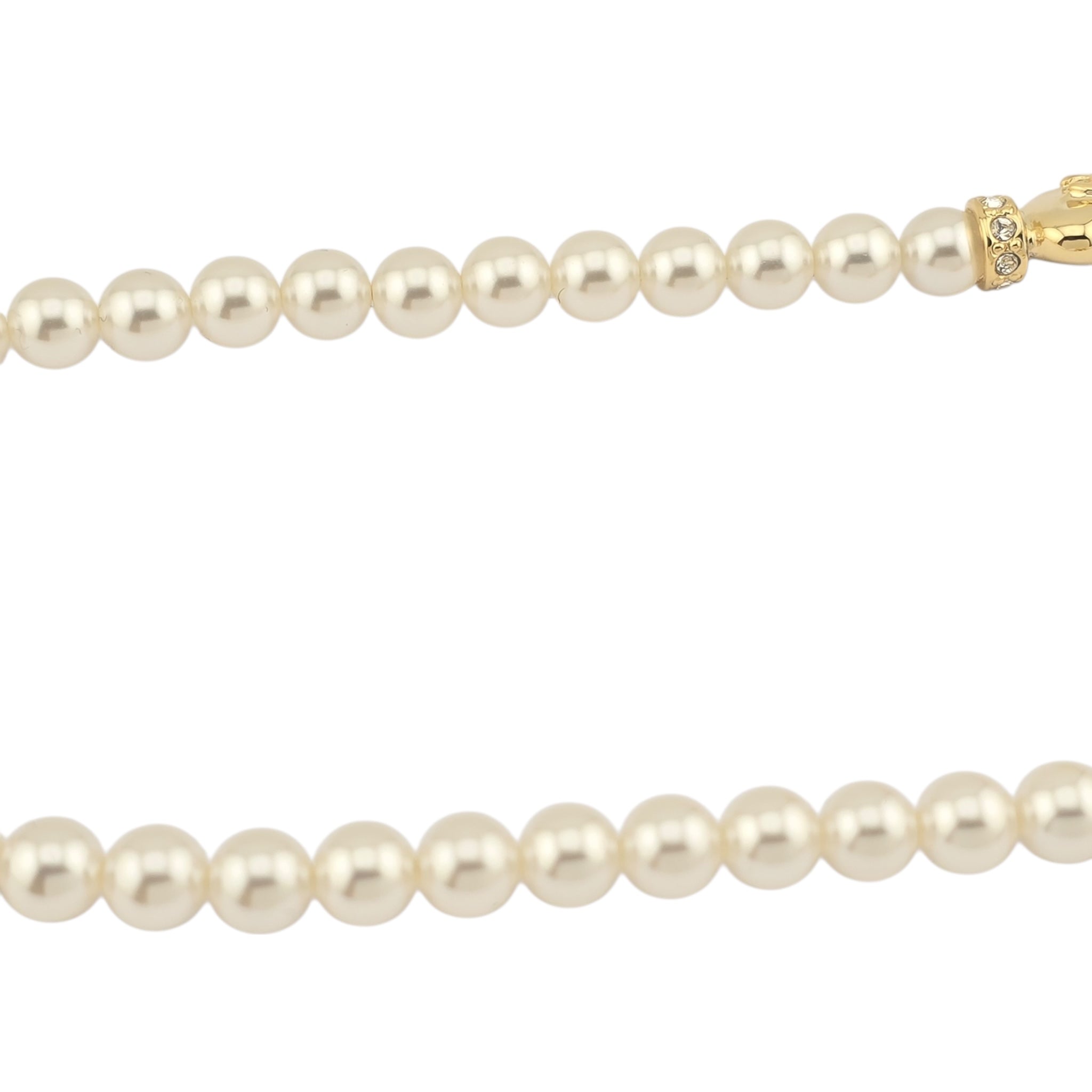 Chanel CC Faux Pearl Gold Heart Necklace 2024