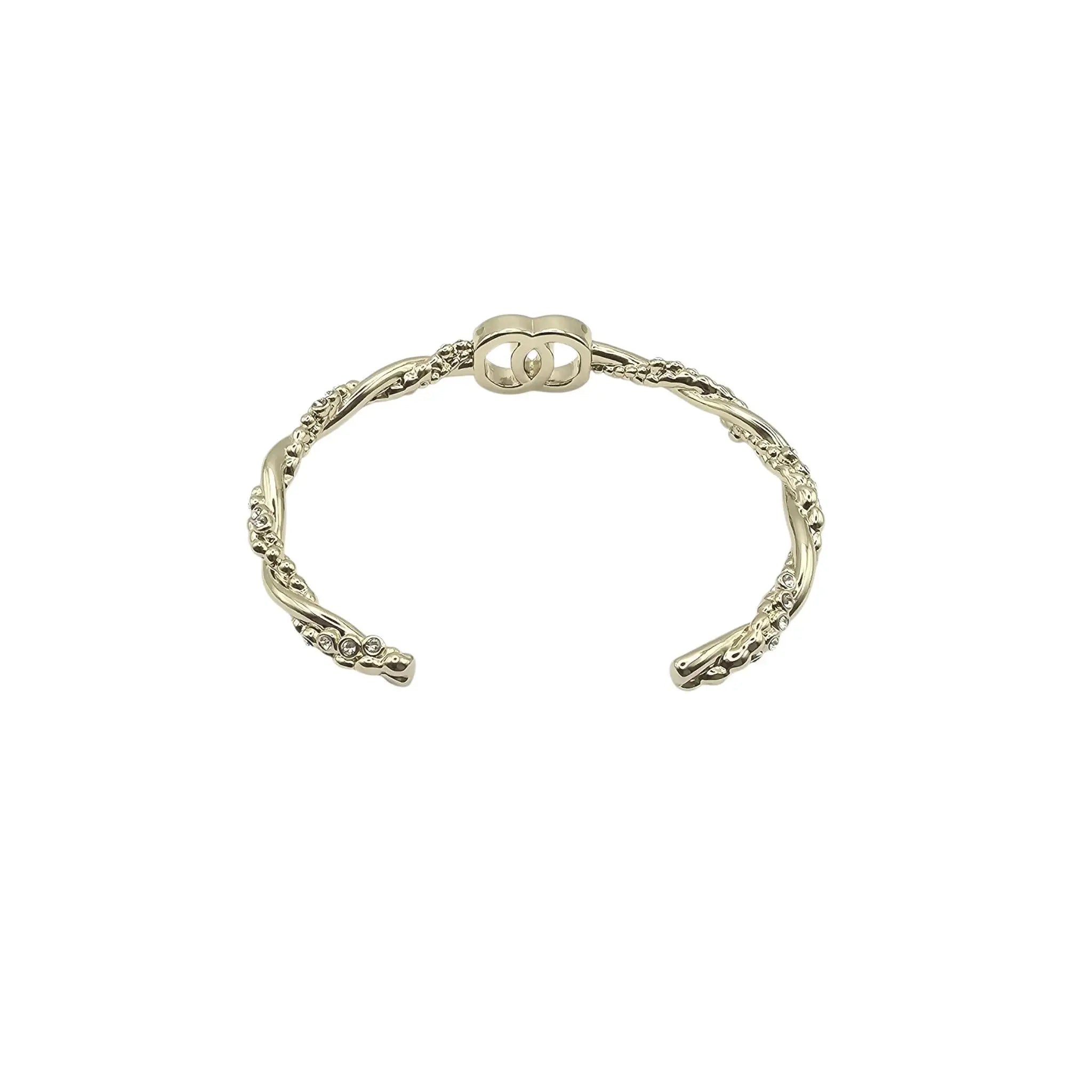 Chanel CC Gold Crystal Bangle 2023 CHANEL