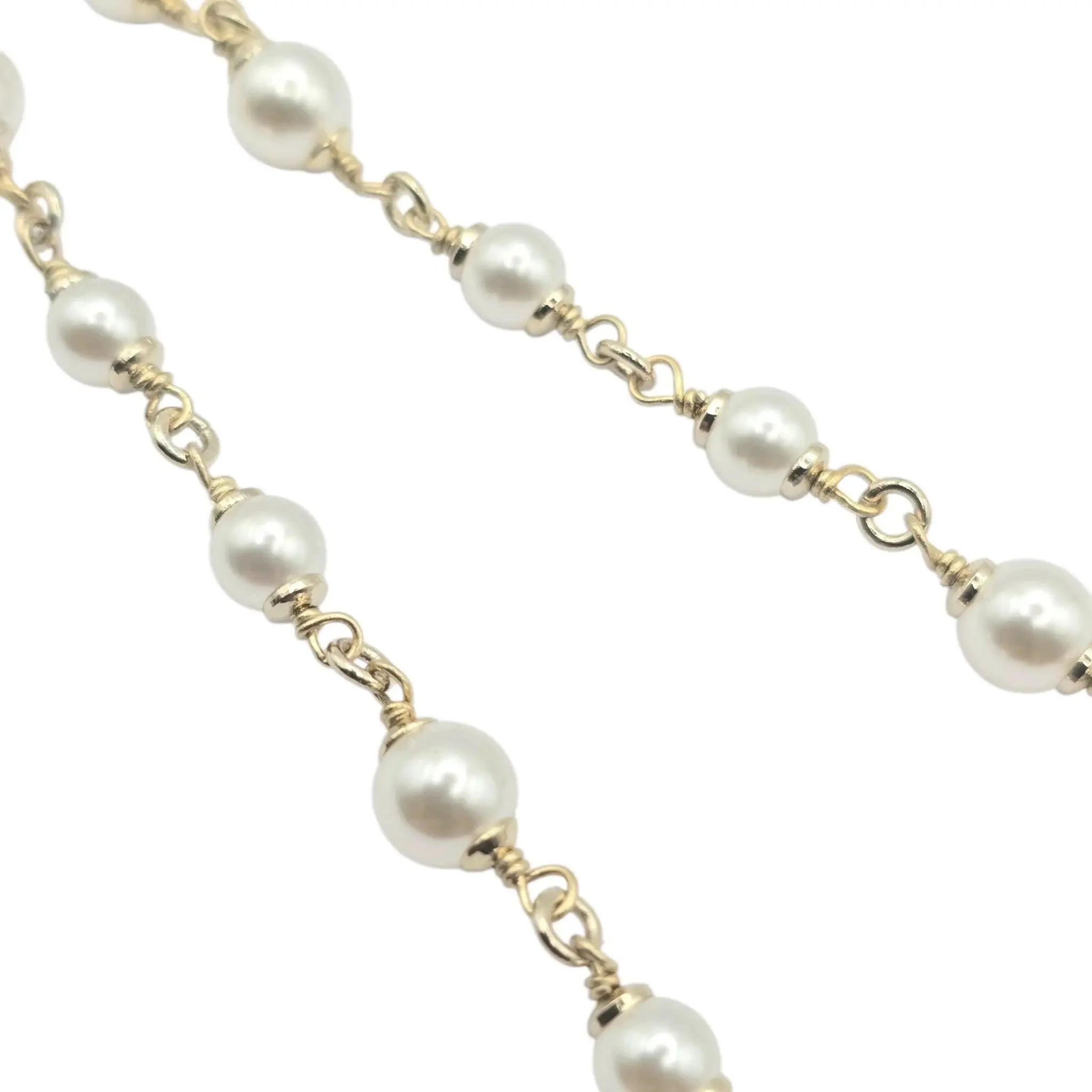 Chanel CC Gold Crystal/Pearl Necklace 2024 CHANEL