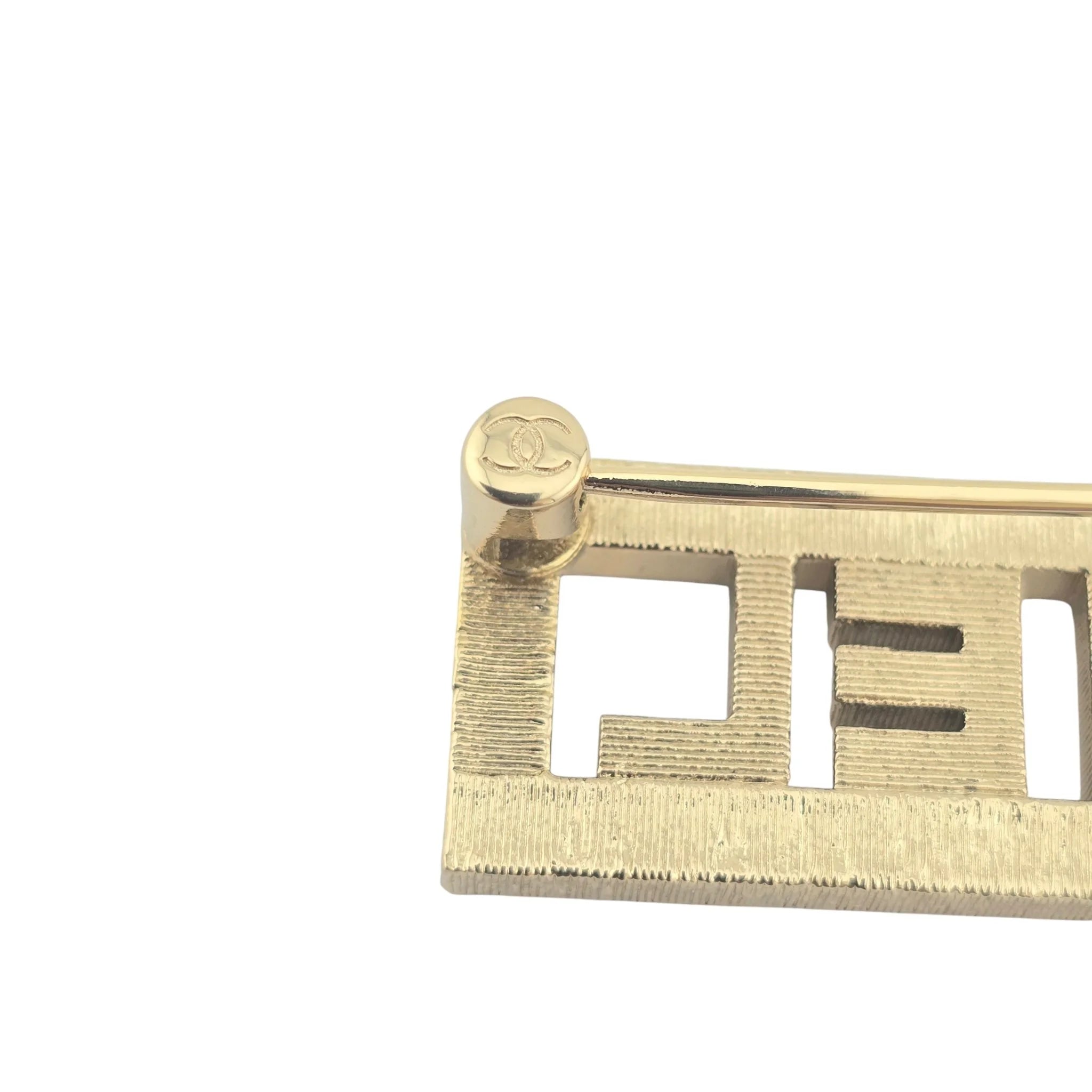 Chanel Crystal Logo Brooch 2024 CHANEL