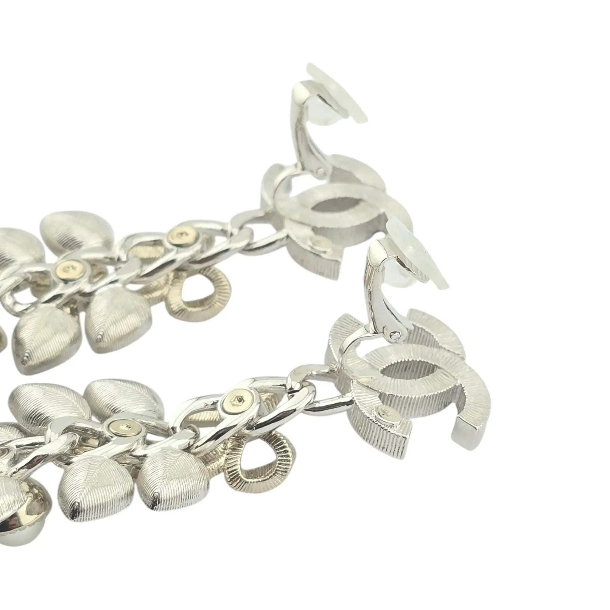 Chanel CC Crystal Leaf Clip On Earrings 2025 CHANEL