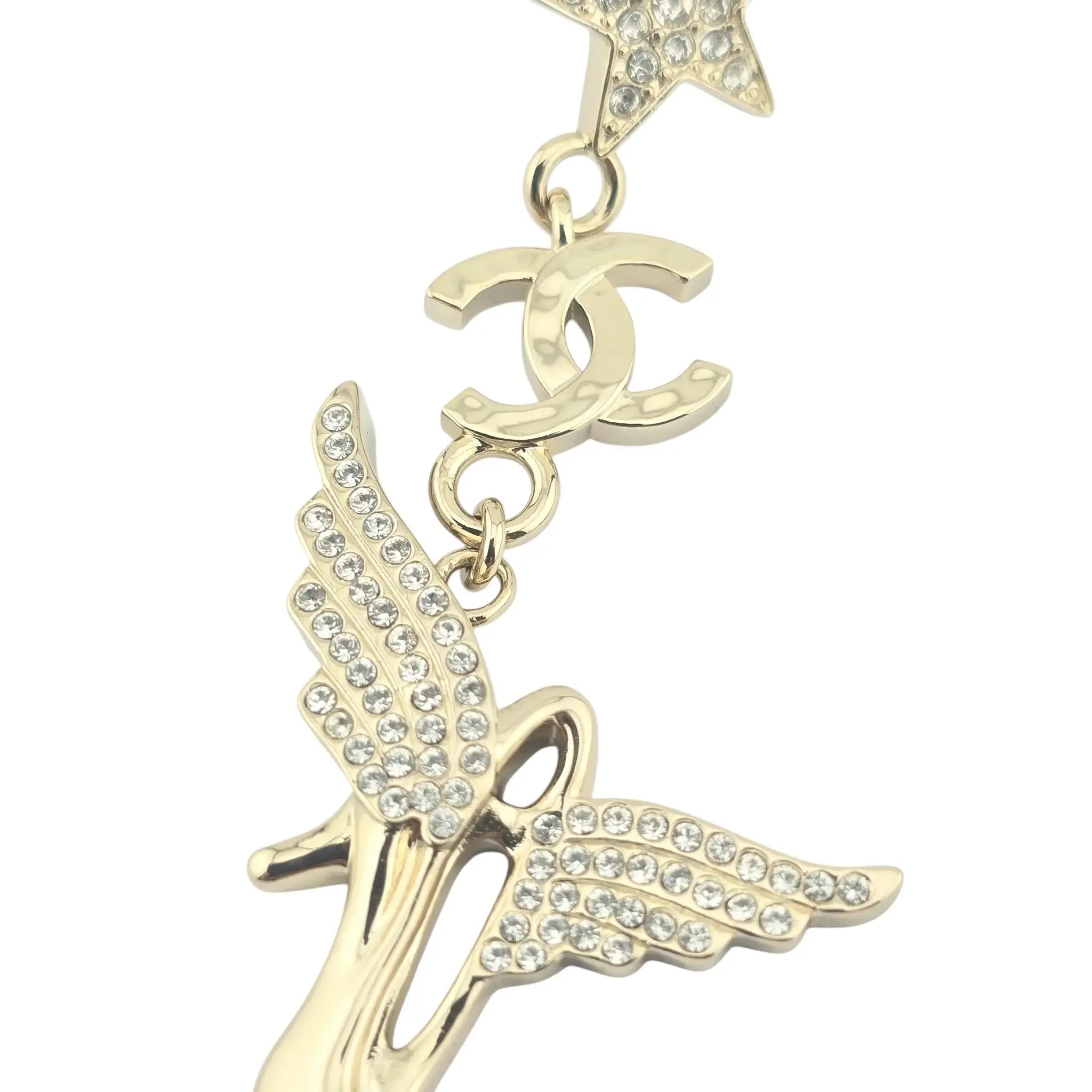 Chanel CC Drop Earrings Heel Wings 2023 CHANEL