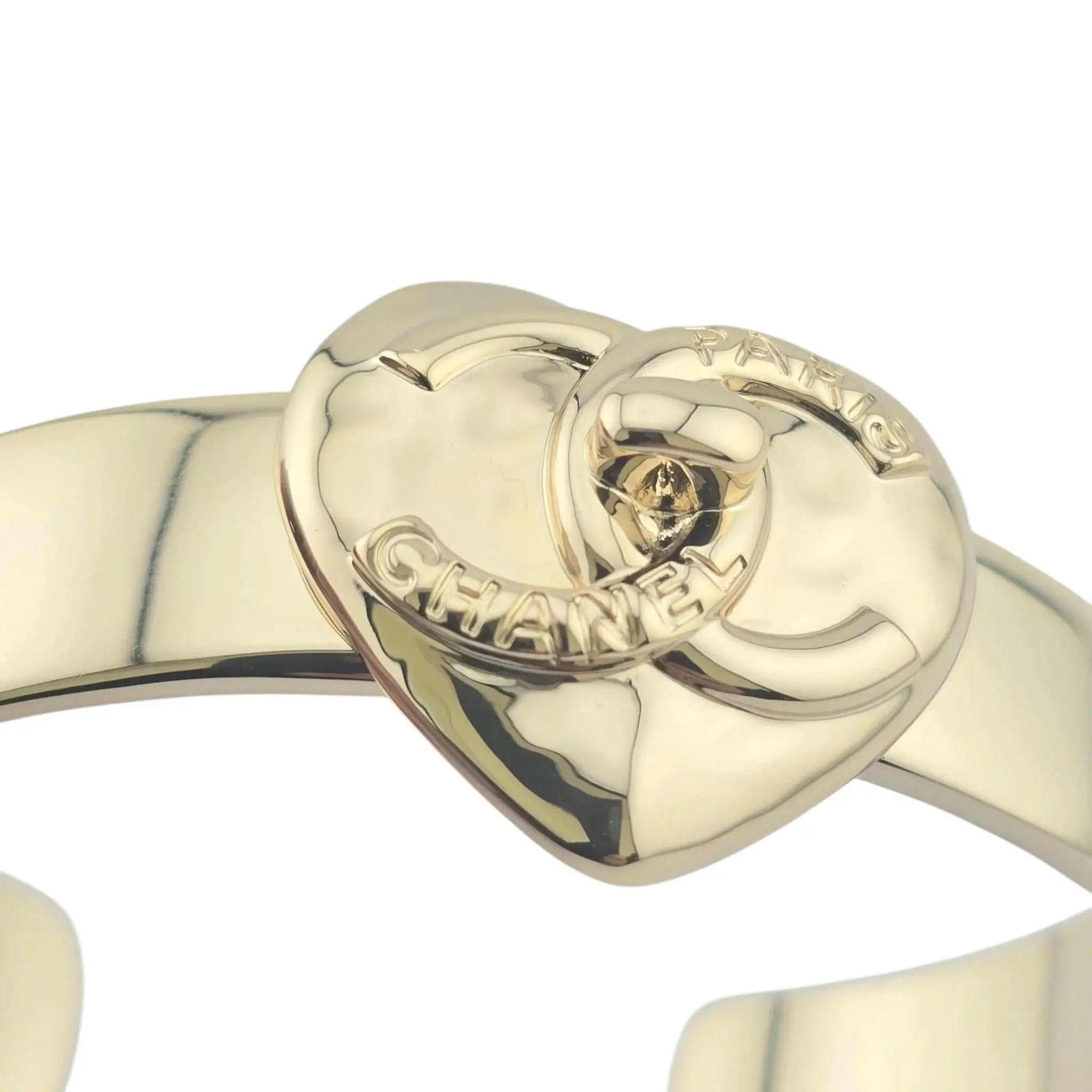 Chanel CC Heart Cuff Bangle 2022 CHANEL