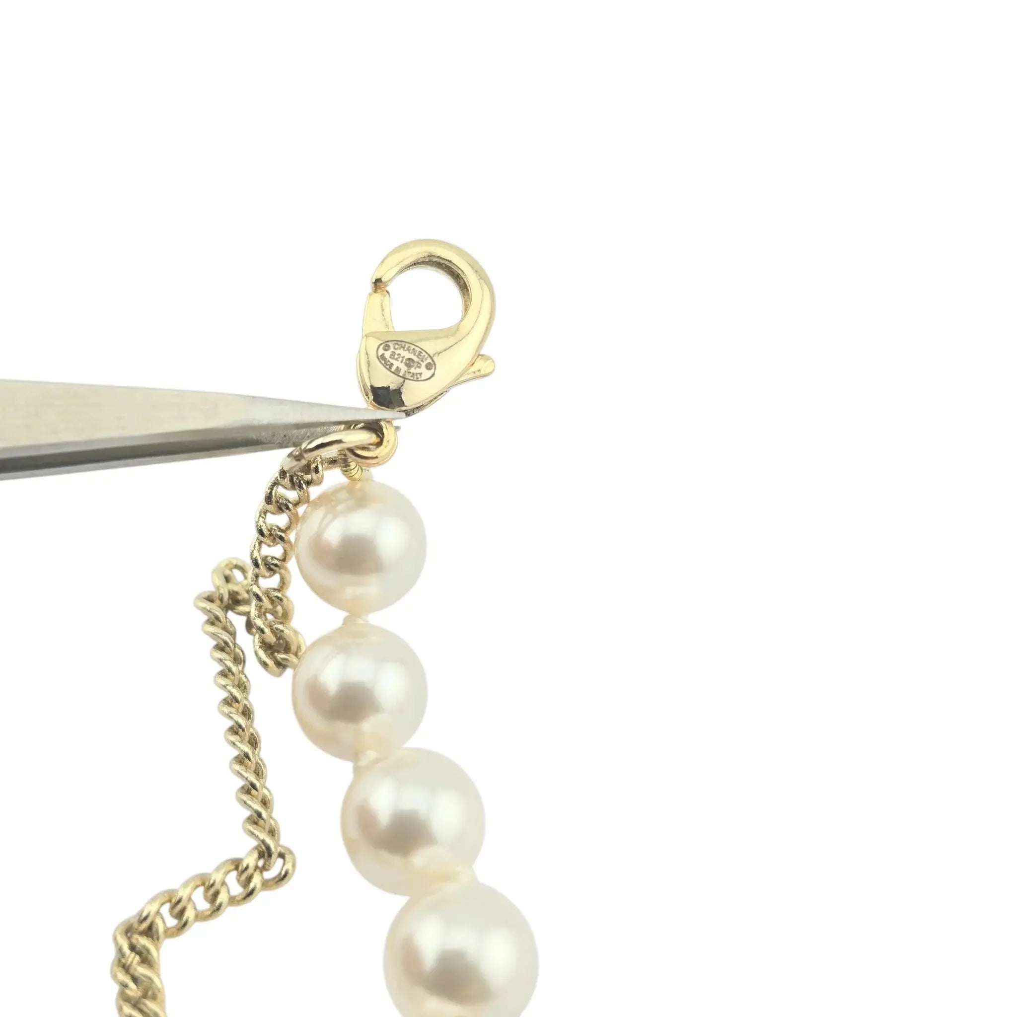 Chanel CC Coco Faux Pearl Crystal Necklace 2022 CHANEL